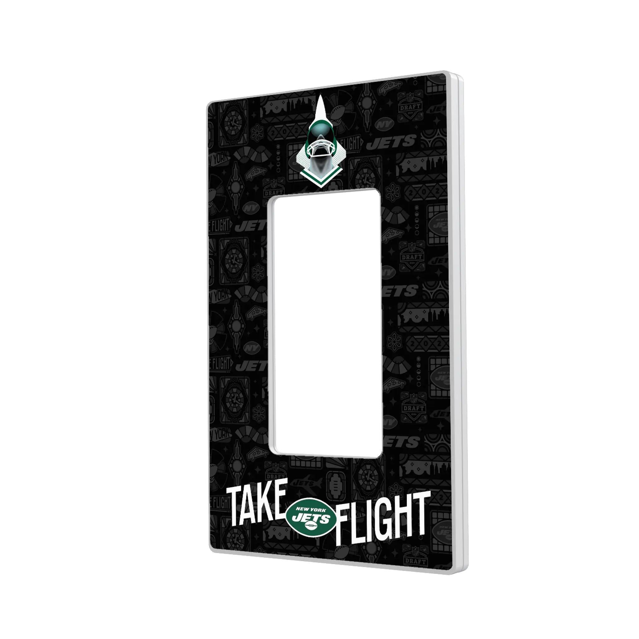 New York Jets 2024 Illustrated Limited Edition Hidden-Screw Light Switch Plate