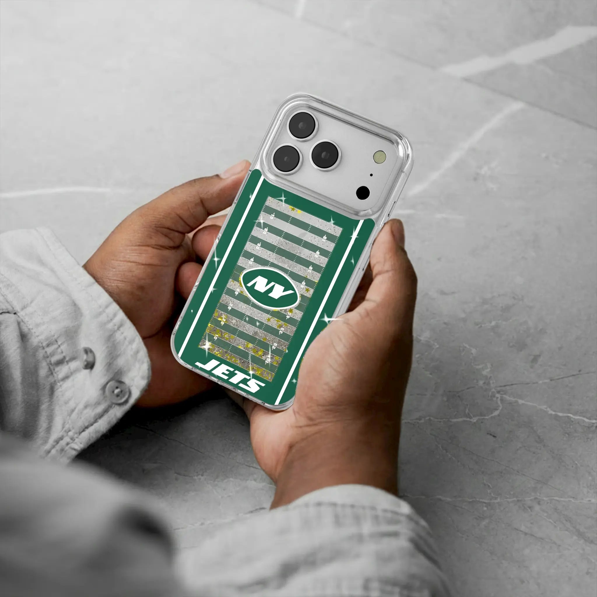 New York Jets Field Glitter Phone Case