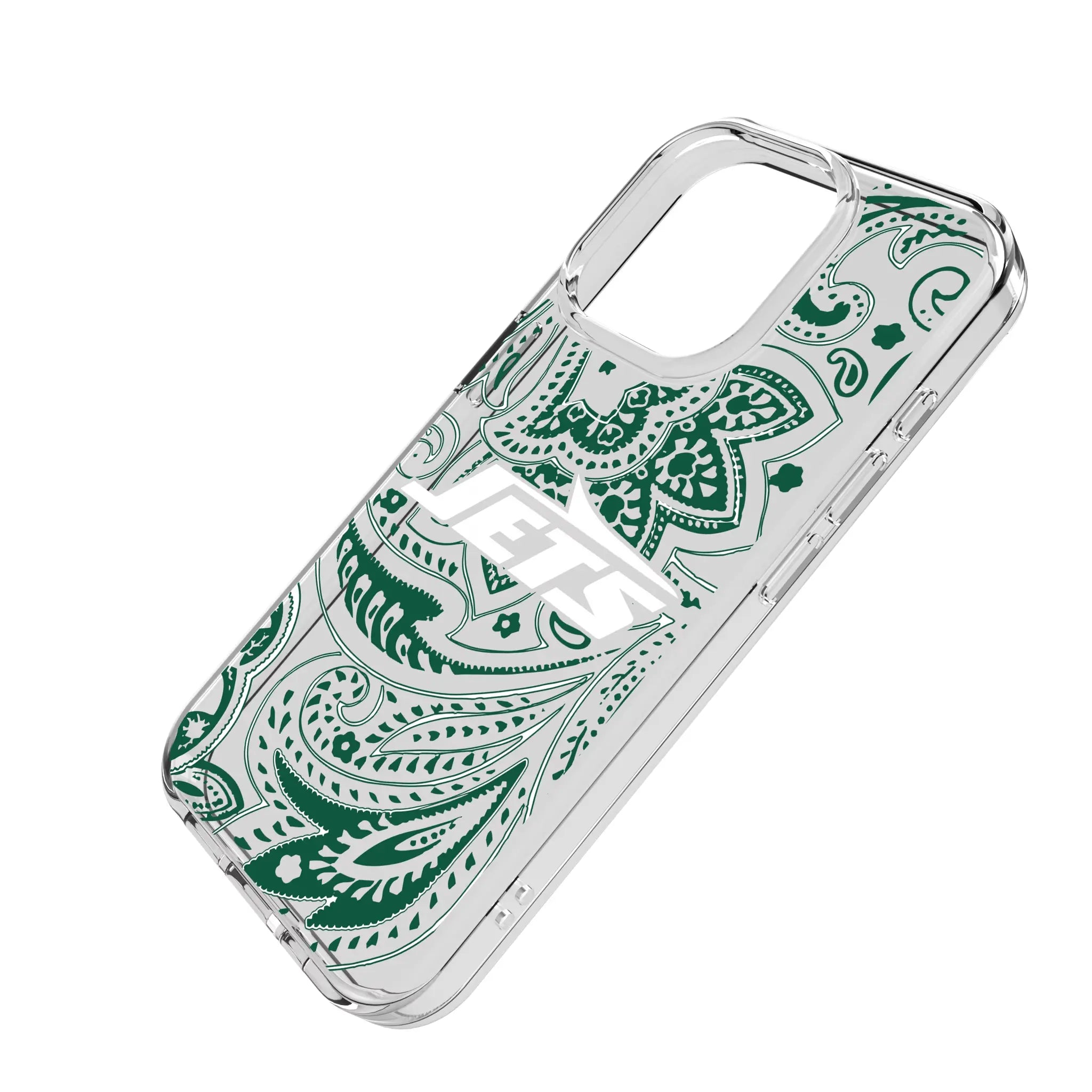 New York Jets Paisley Clear Phone Case for Apple iPhone