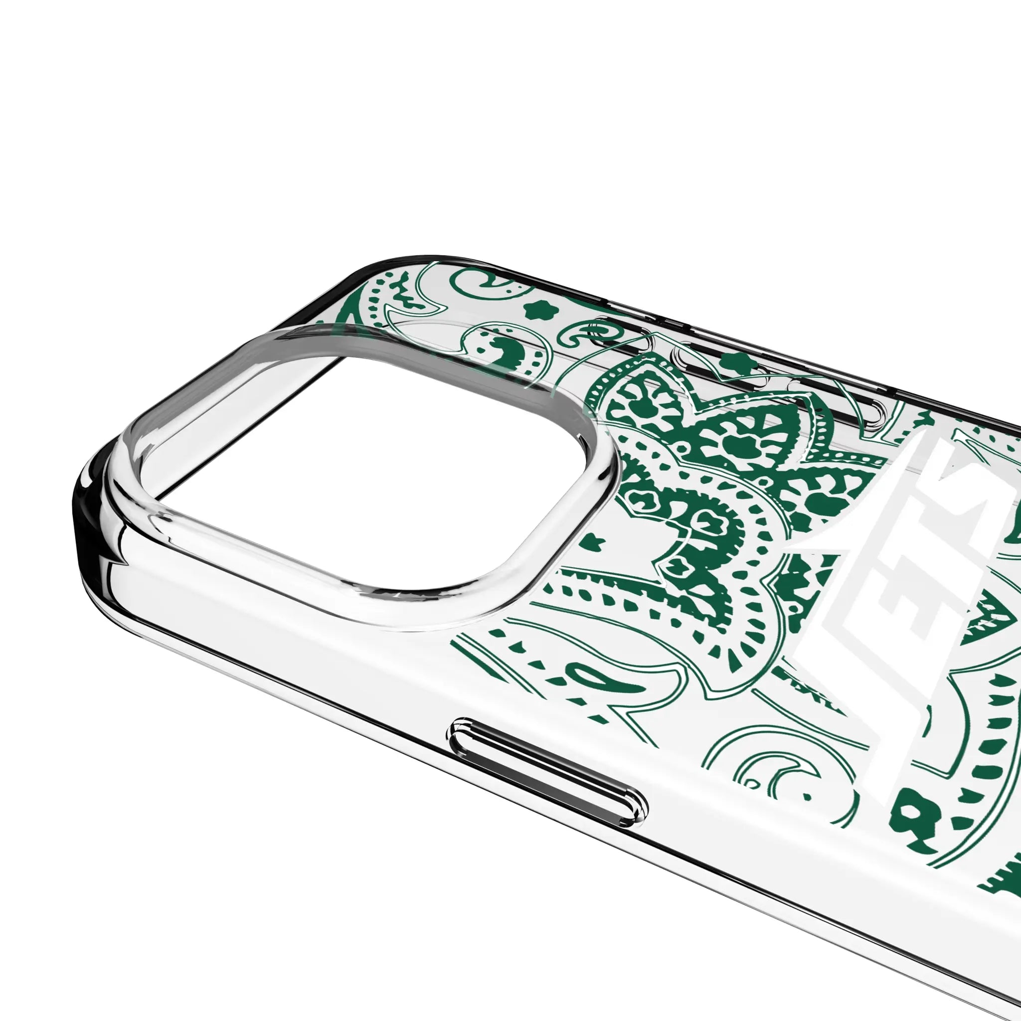 New York Jets Paisley Clear Phone Case for Apple iPhone