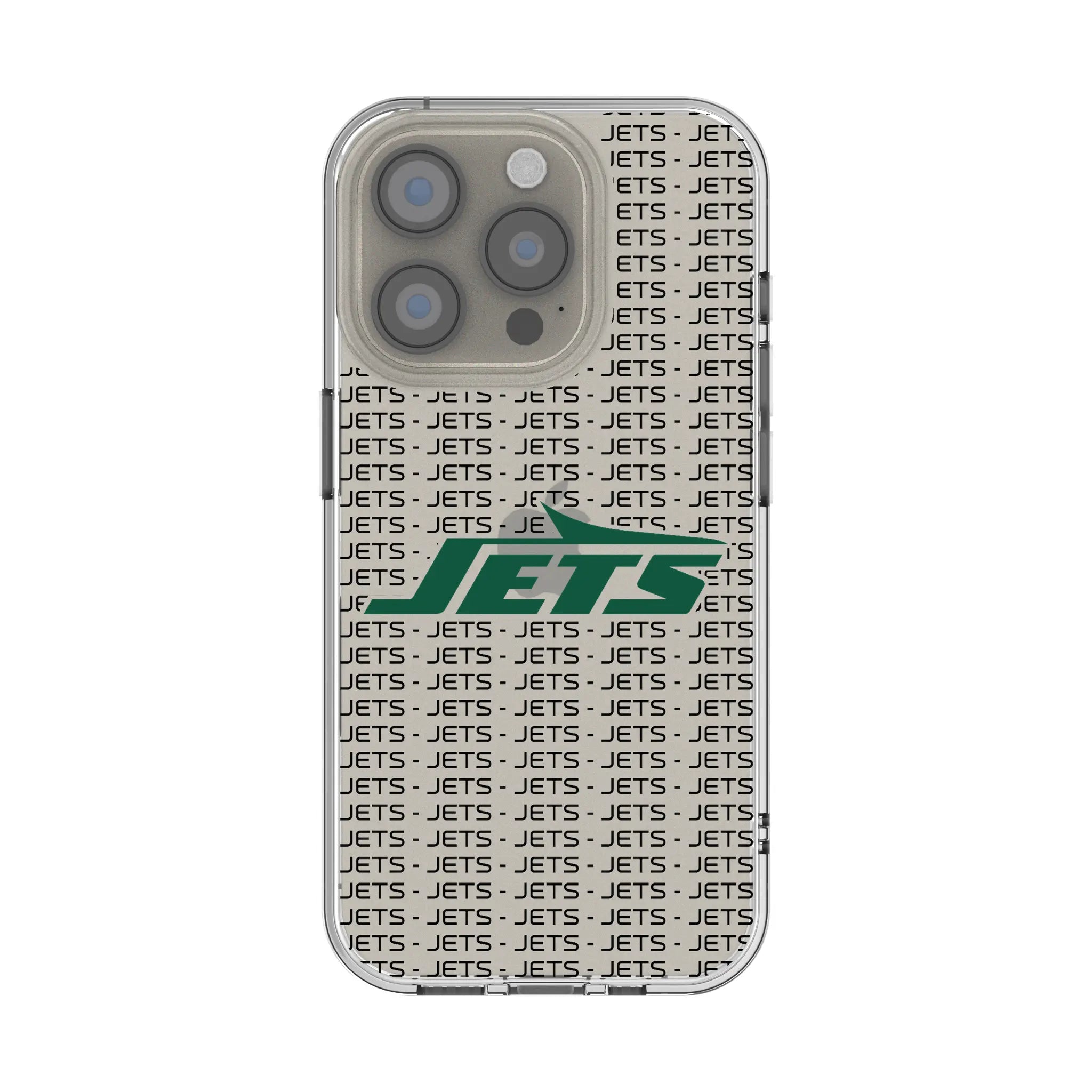 New York Jets Text Backdrop Clear Phone Case for Apple iPhone