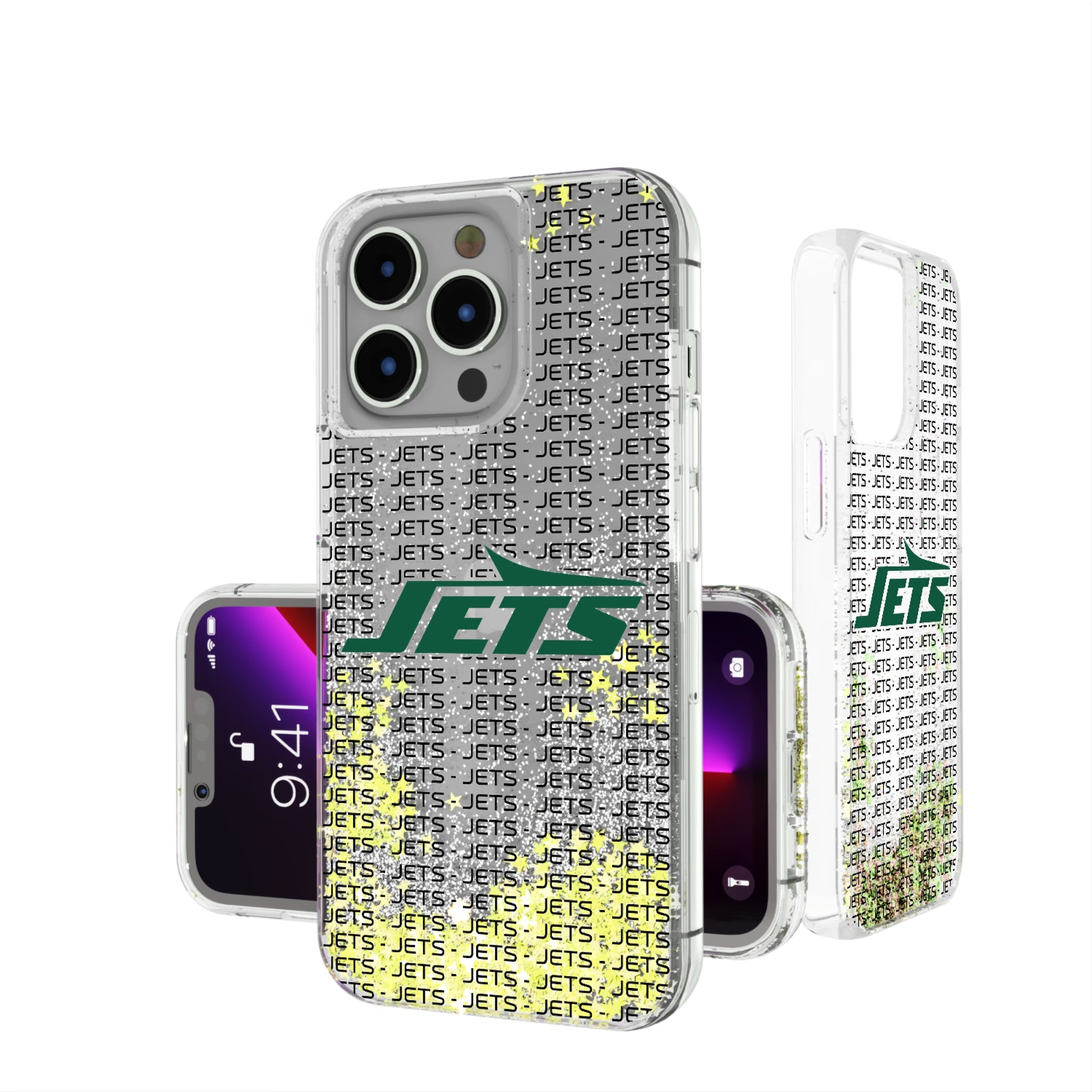 New York Jets Text Backdrop Glitter Phone Case