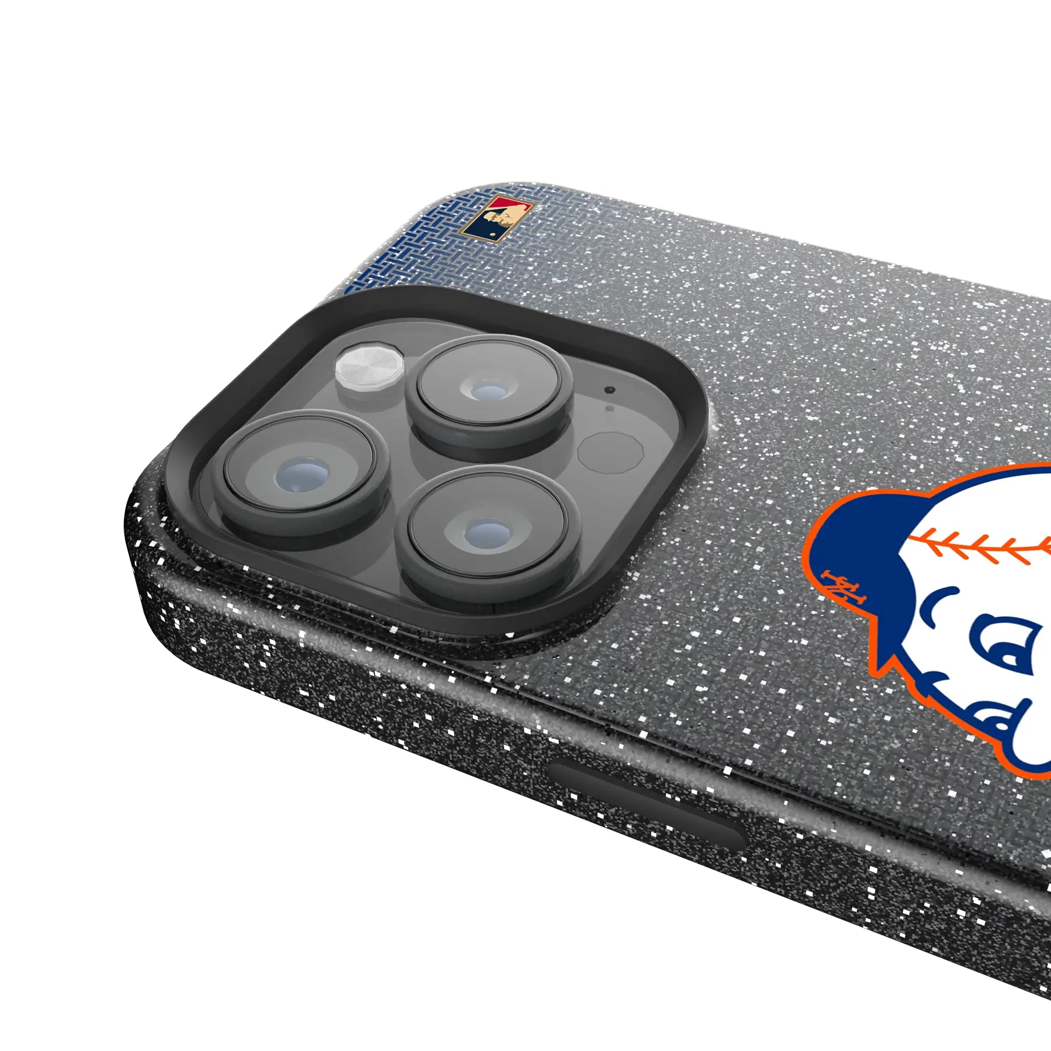 New York Mets 2014 - Cooperstown Collection Linen Bling Phone Case for Apple iPhone