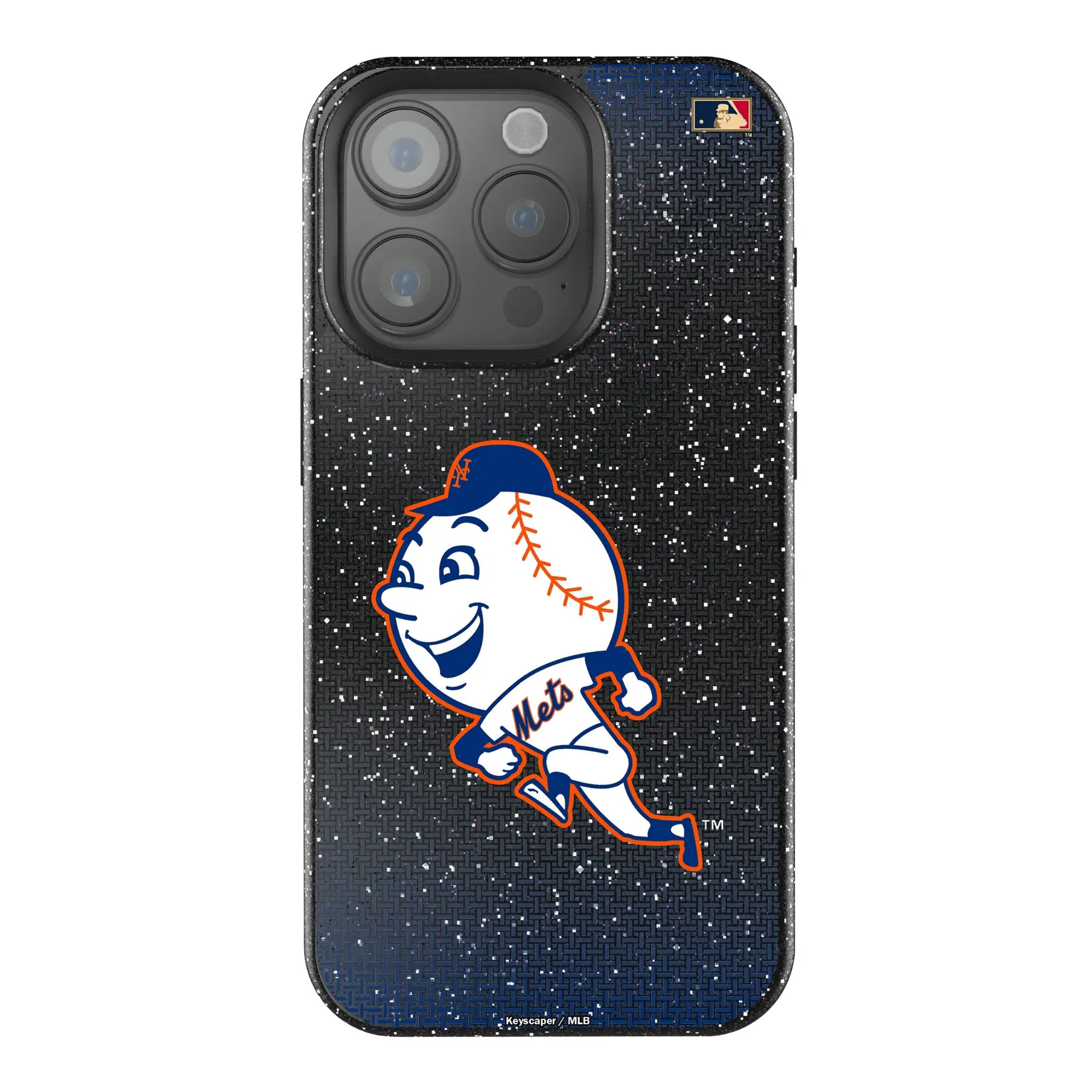 New York Mets 2014 - Cooperstown Collection Linen Bling Phone Case for Apple iPhone