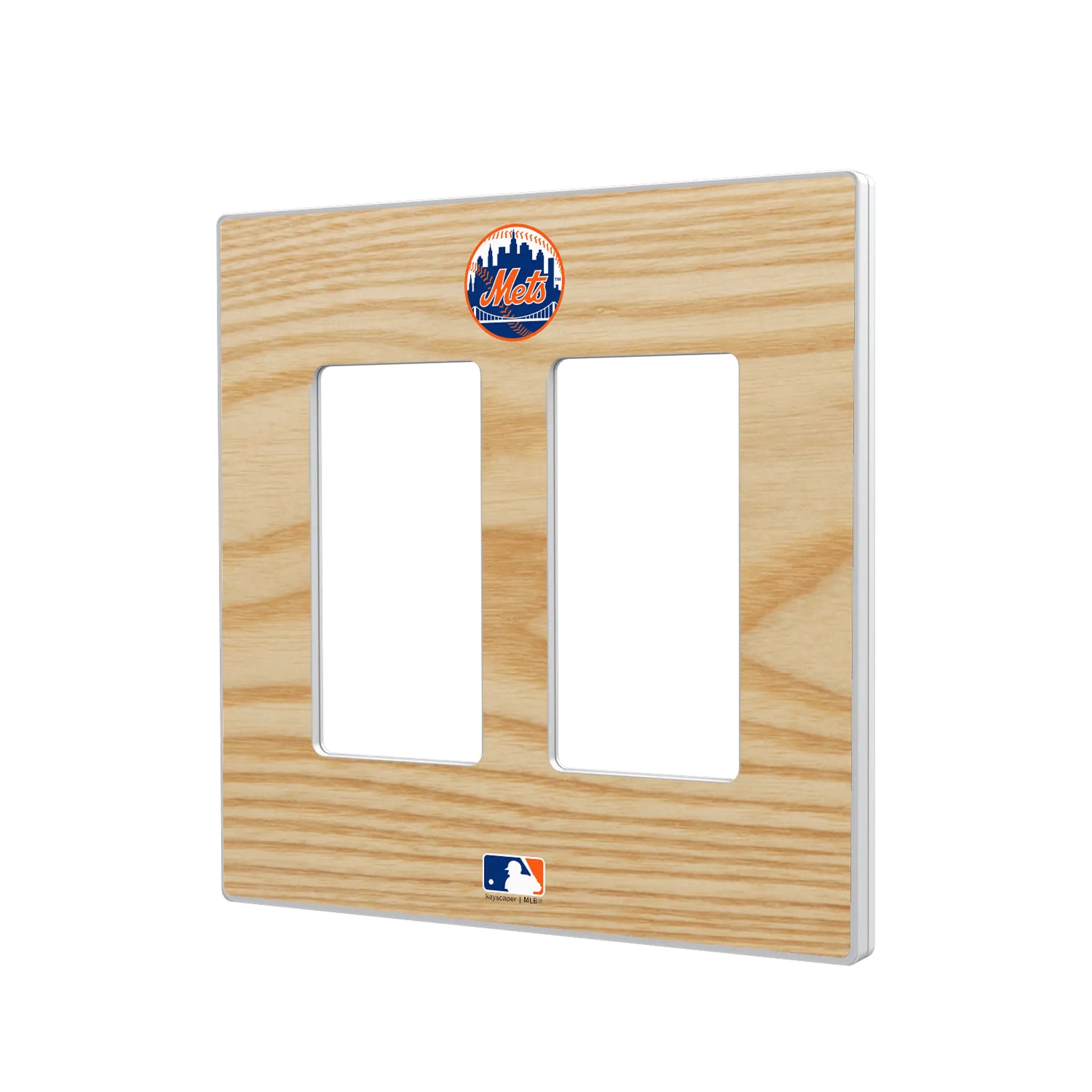 New York Mets Baseball Bat Hidden-Screw Light Switch Plate