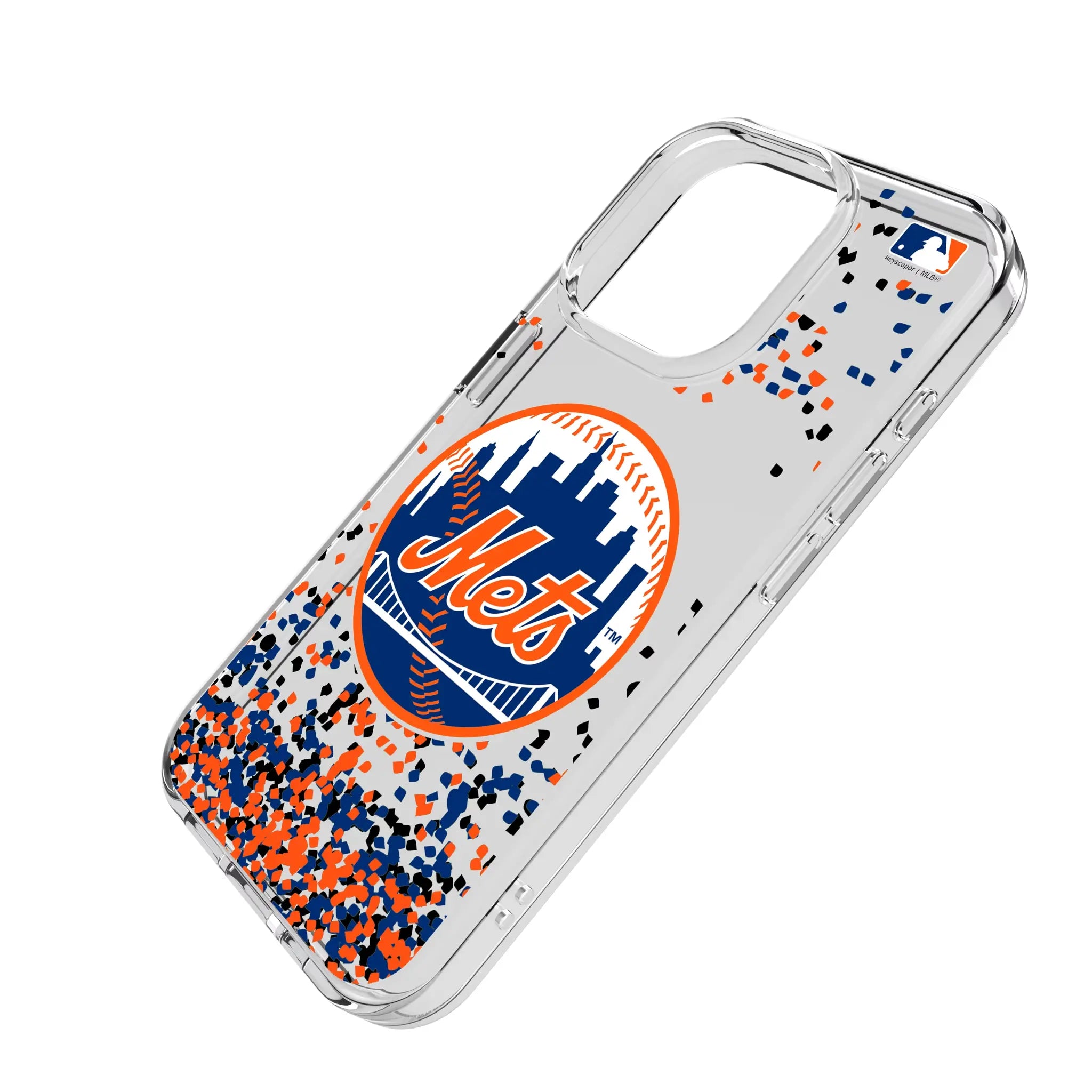 New York Mets Confetti Clear Phone Case for Apple iPhone