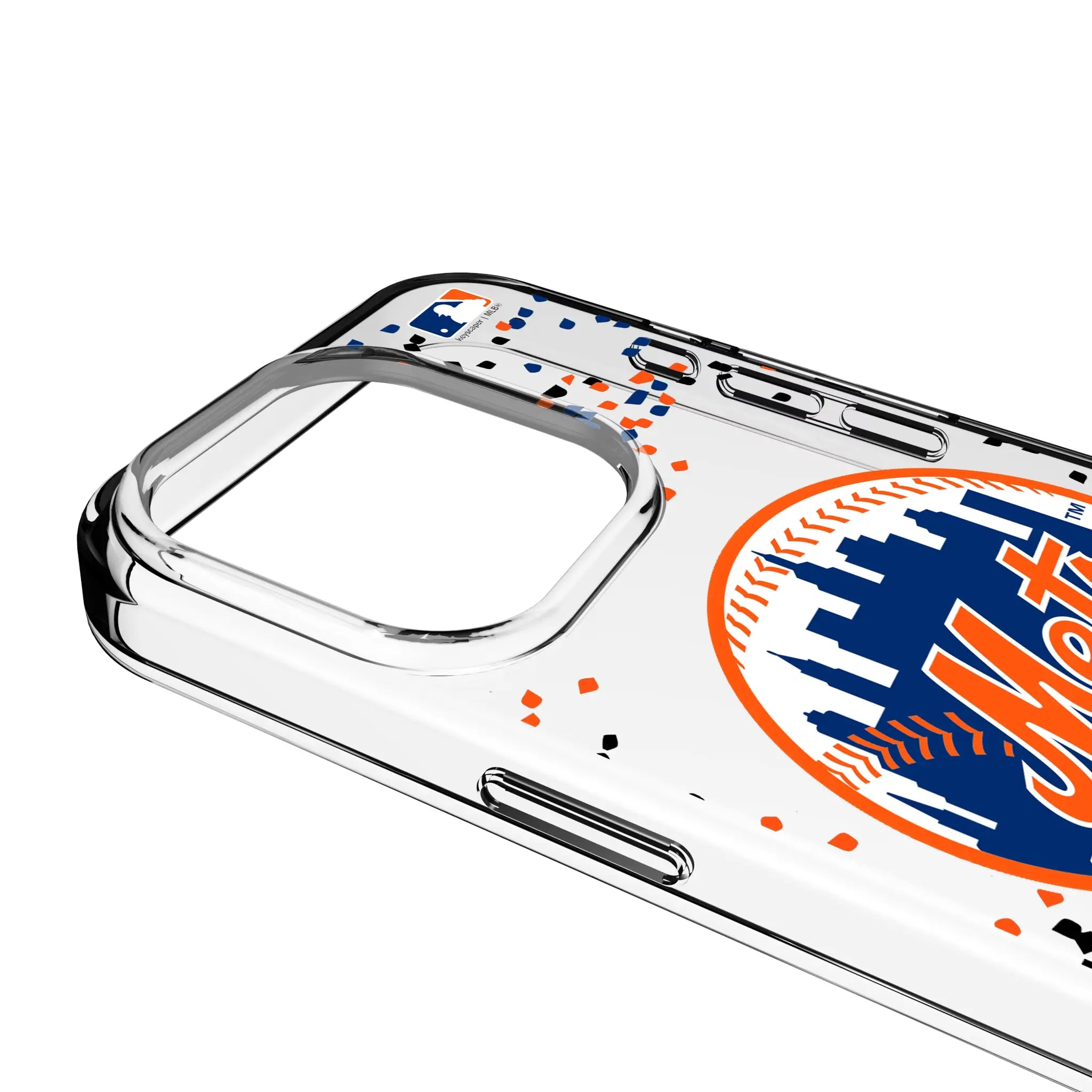 New York Mets Confetti Clear Phone Case for Apple iPhone