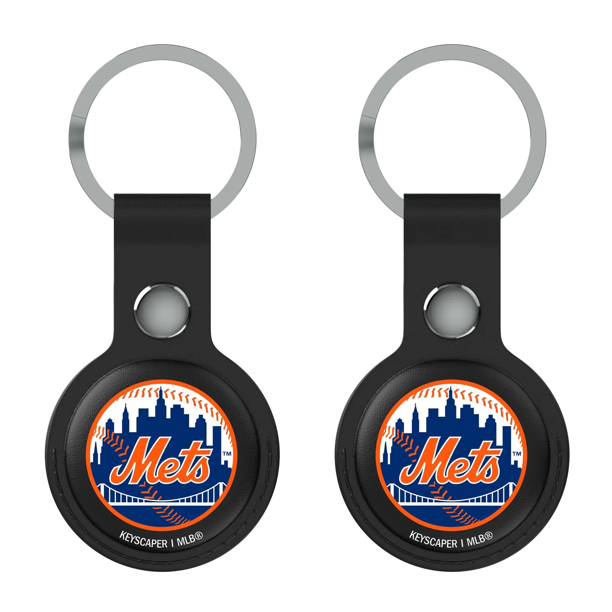 New York Mets Insignia Black Airtag Holder 2-Pack