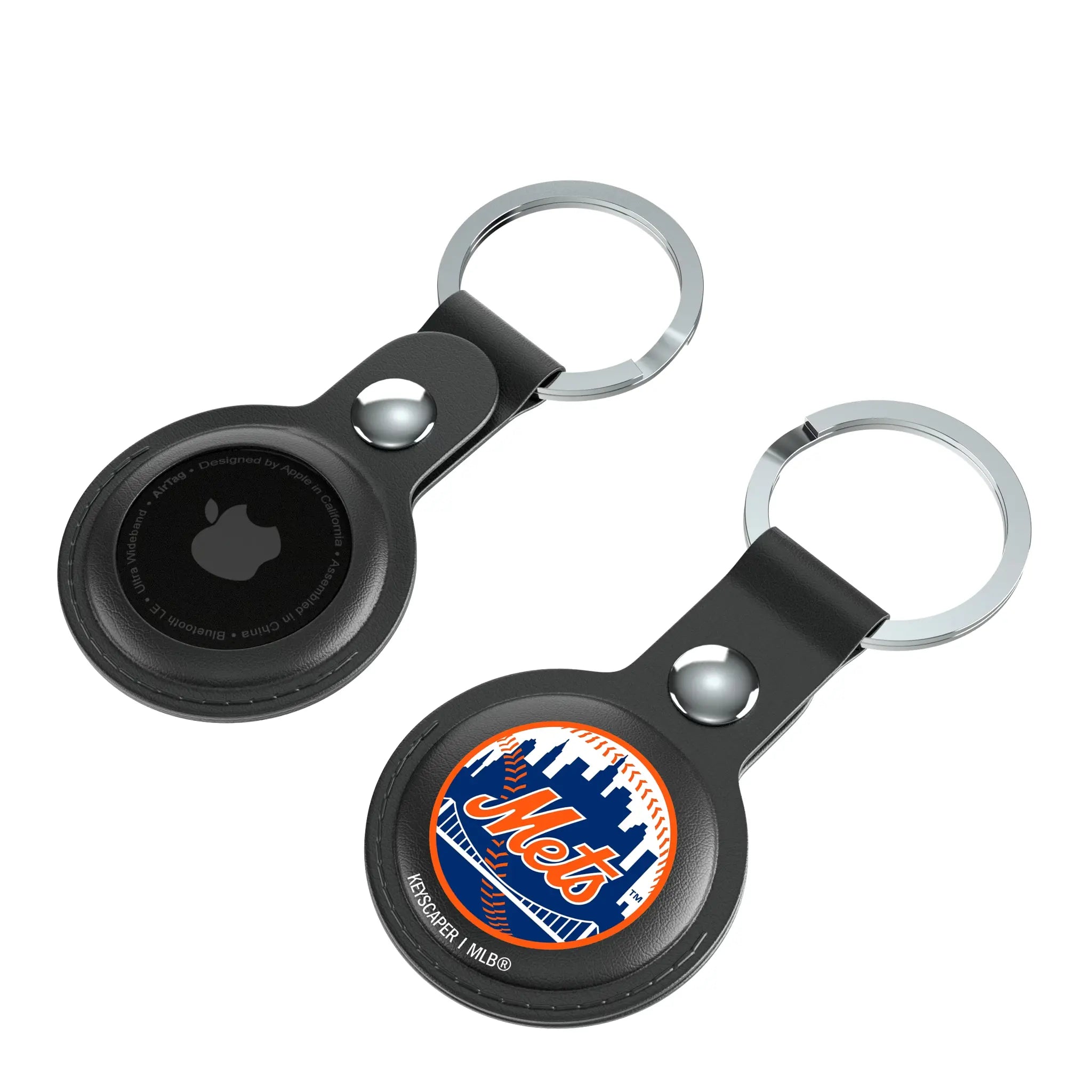 New York Mets Insignia Black Airtag Holder 2-Pack