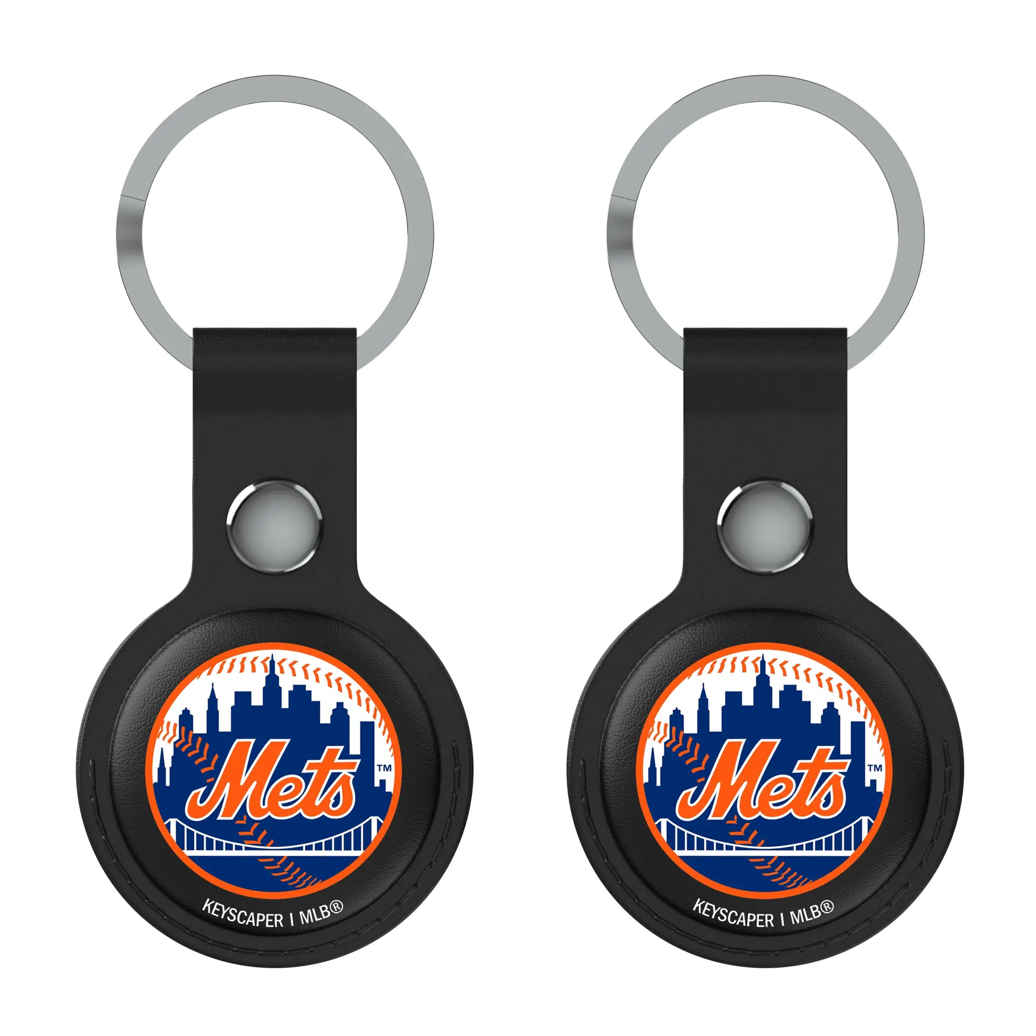 New York Mets Insignia Black Airtag Holder 2-Pack