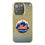 New York Mets Linen Bling Phone Case for Apple iPhone