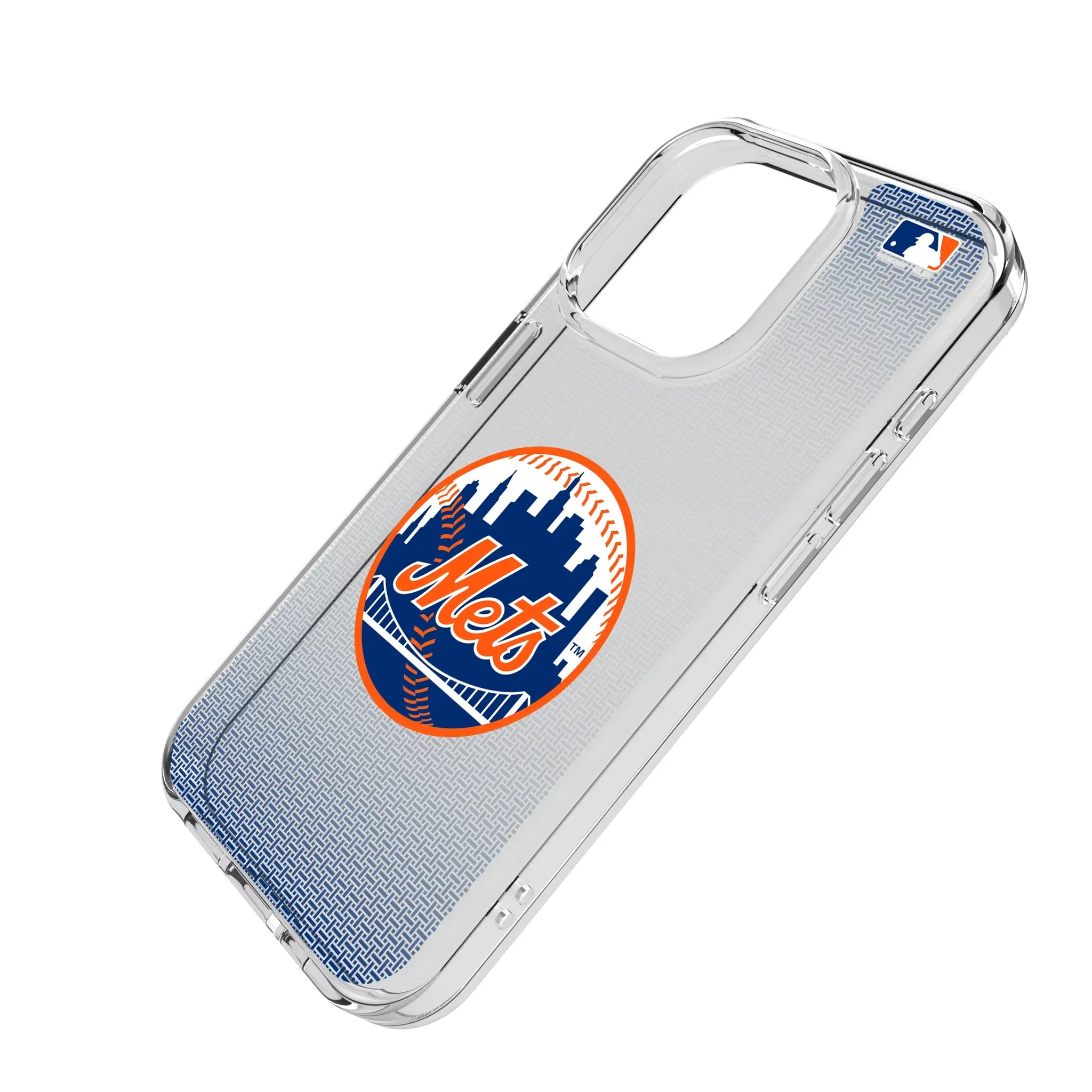 New York Mets Linen Clear Phone Case for Apple iPhone
