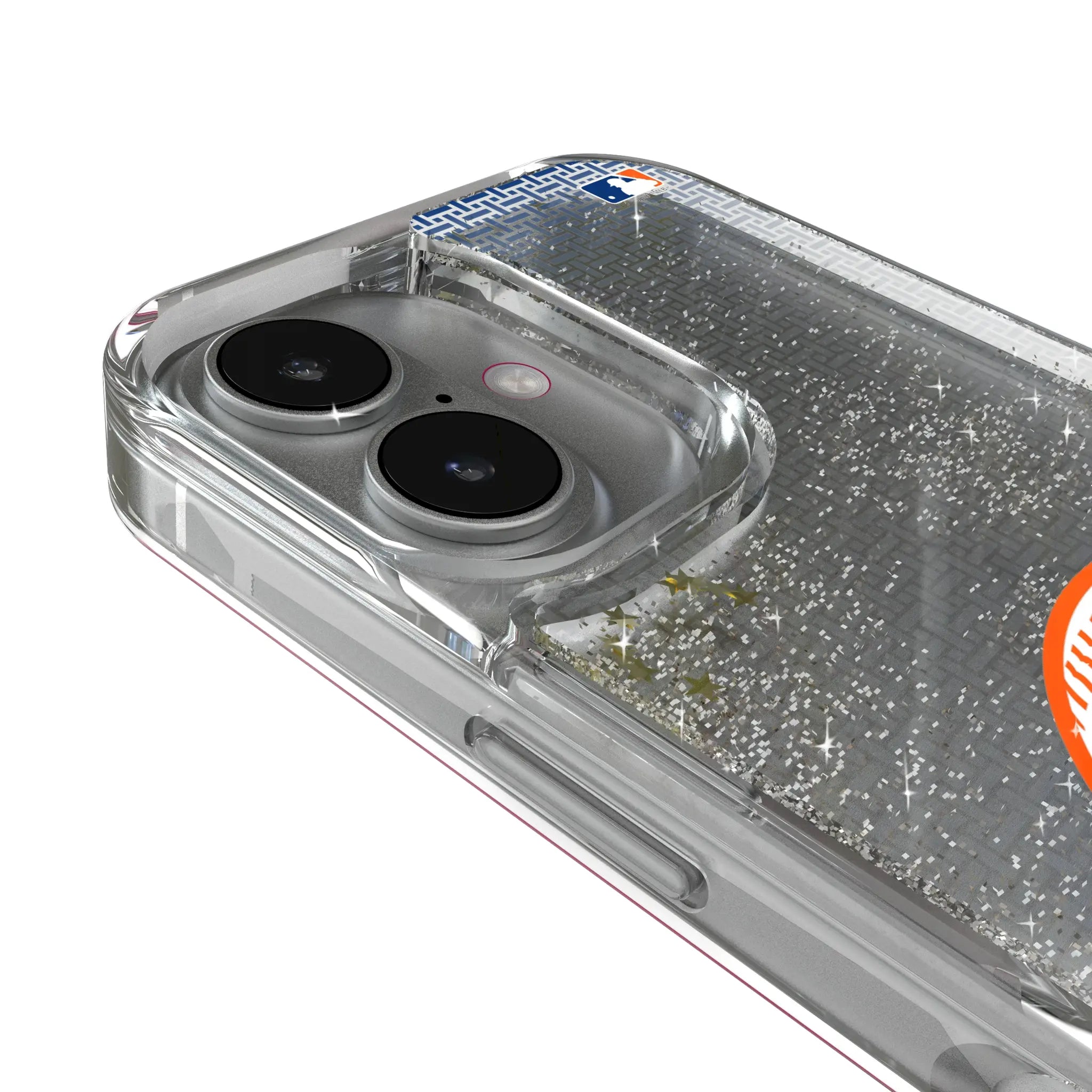 New York Mets Linen Glitter Phone Case