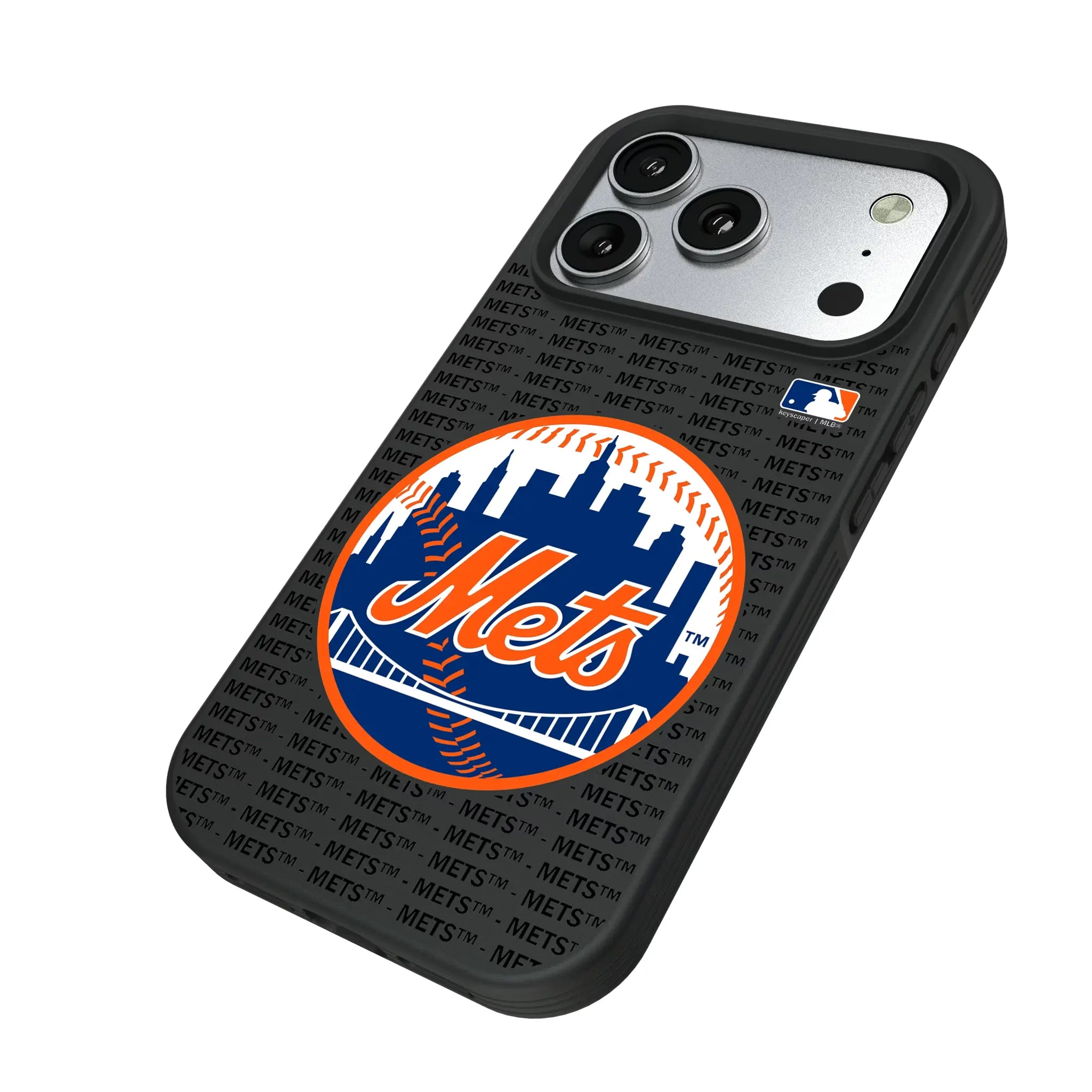 New York Mets Text Backdrop Bump Phone Case
