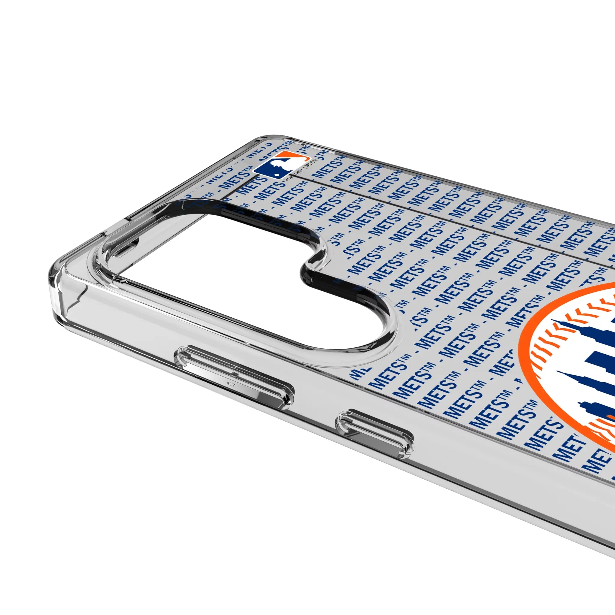 New York Mets Text Backdrop Clear Phone Case for Samsung Galaxy