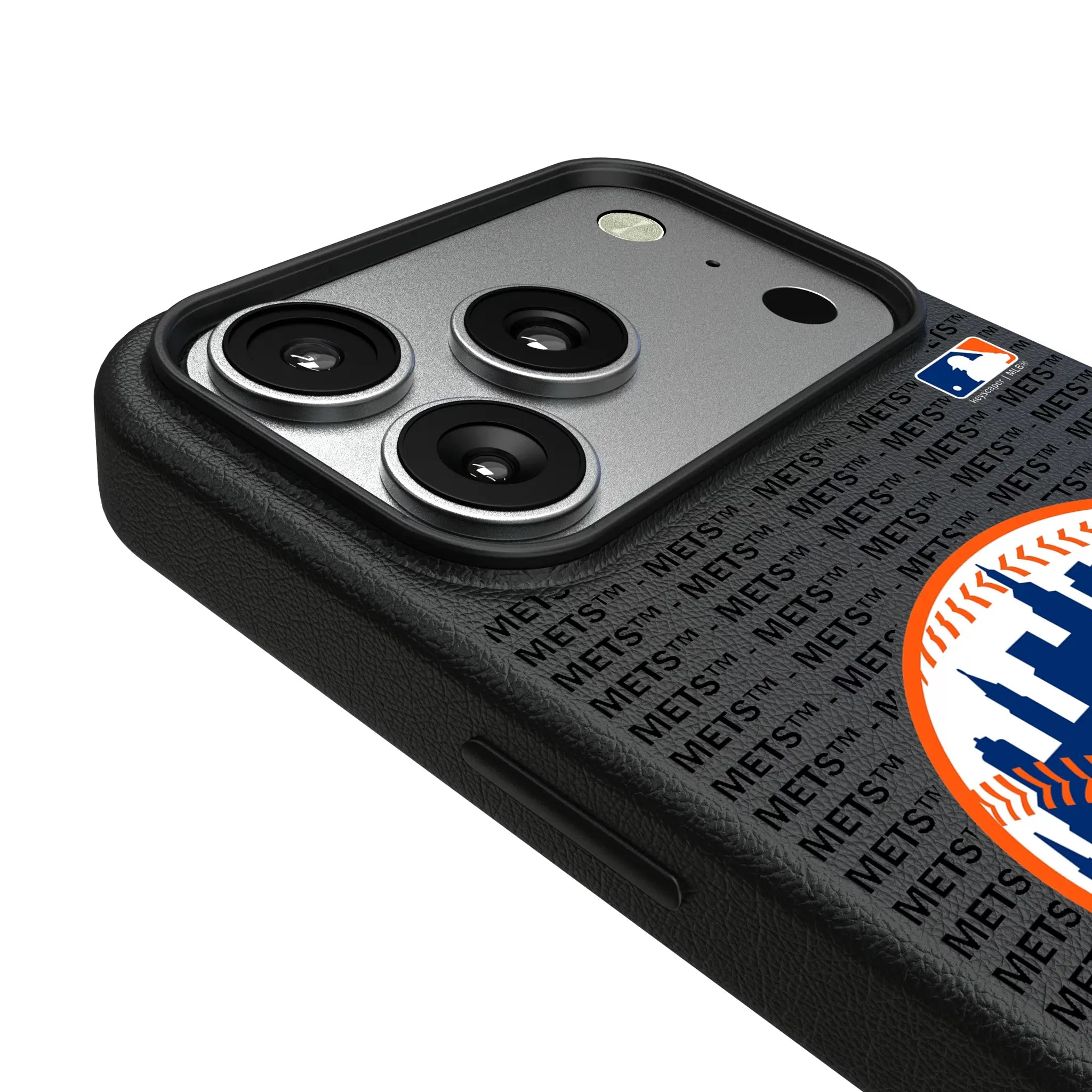 New York Mets Text Backdrop MagSafe Compatible Phone Case for Apple iPhone