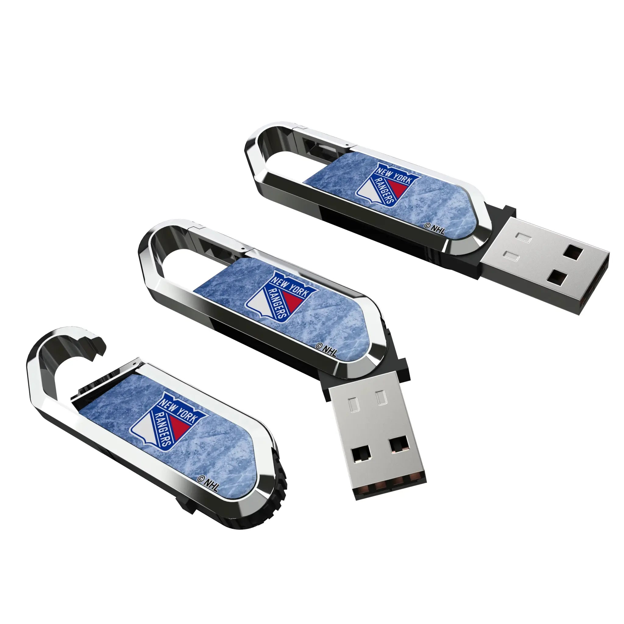 New York Rangers Ice Flood USB 32GB Clip Style Flash Drive