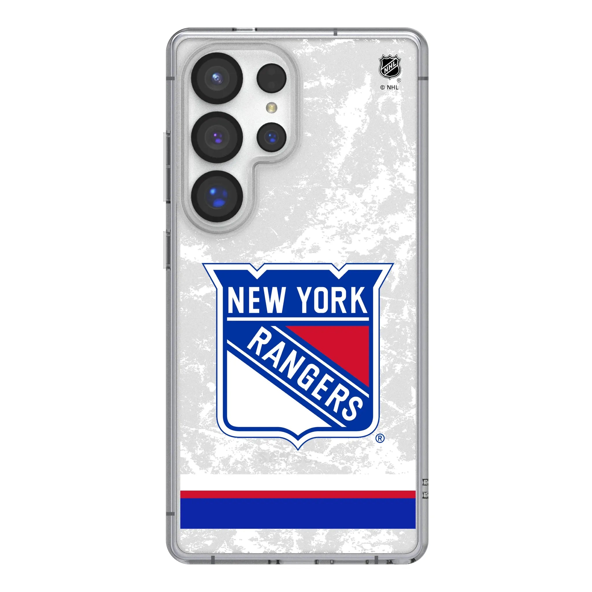 New York Rangers Ice Stripe Clear Phone Case for Samsung Galaxy