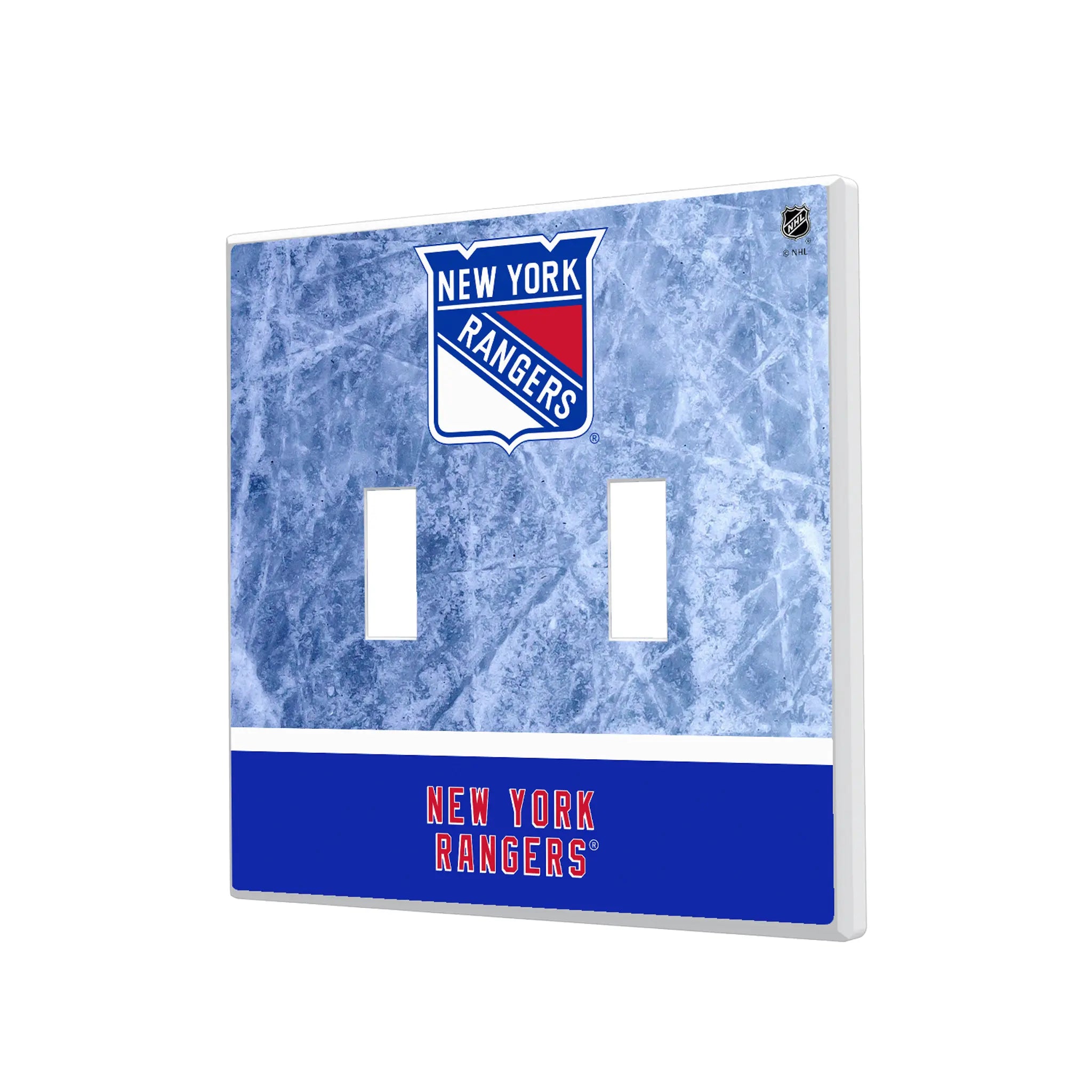 New York Rangers Ice Wordmark Hidden-Screw Light Switch Plate