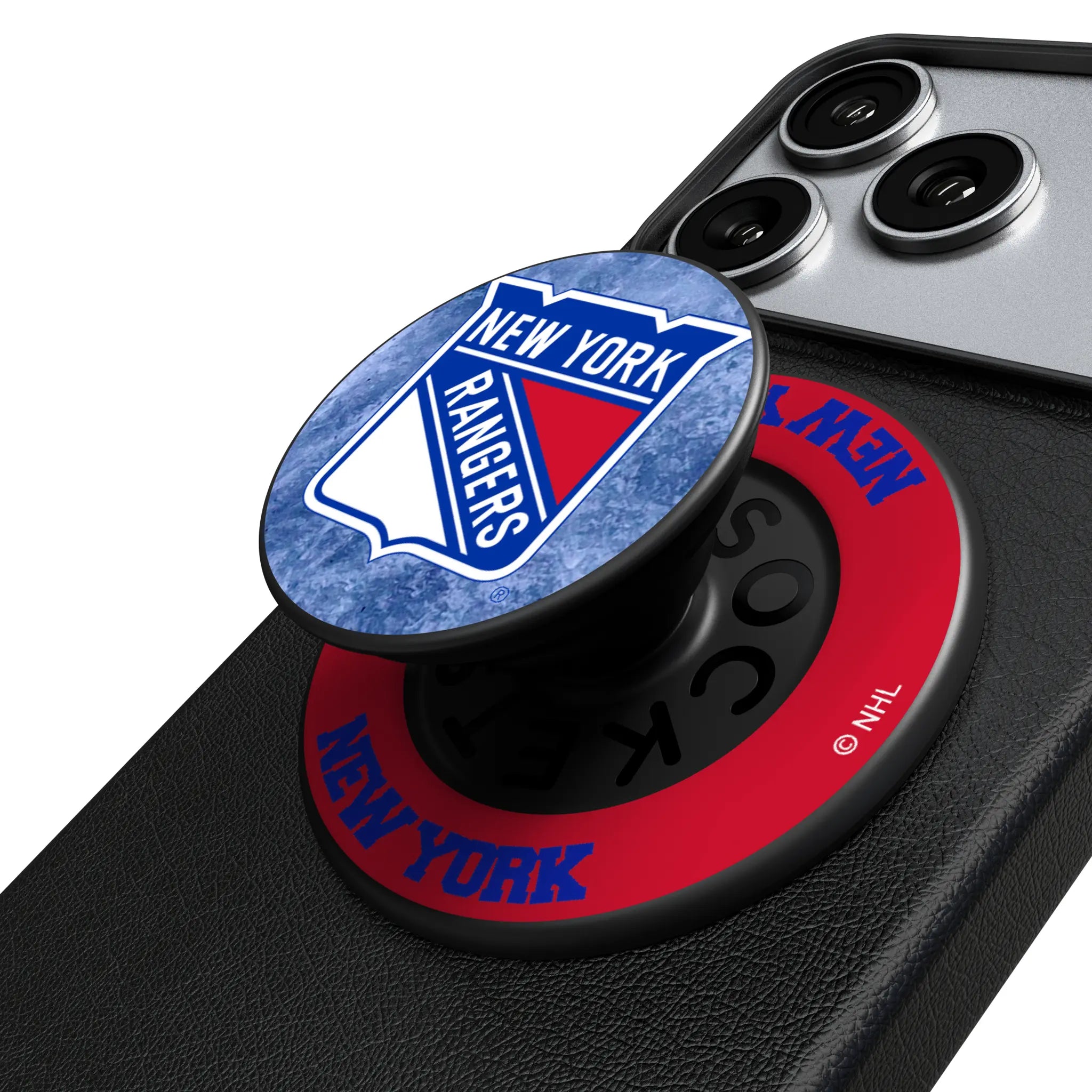 New York Rangers Ice Wordmark PopSockets Magnetic Phone Grip and Stand