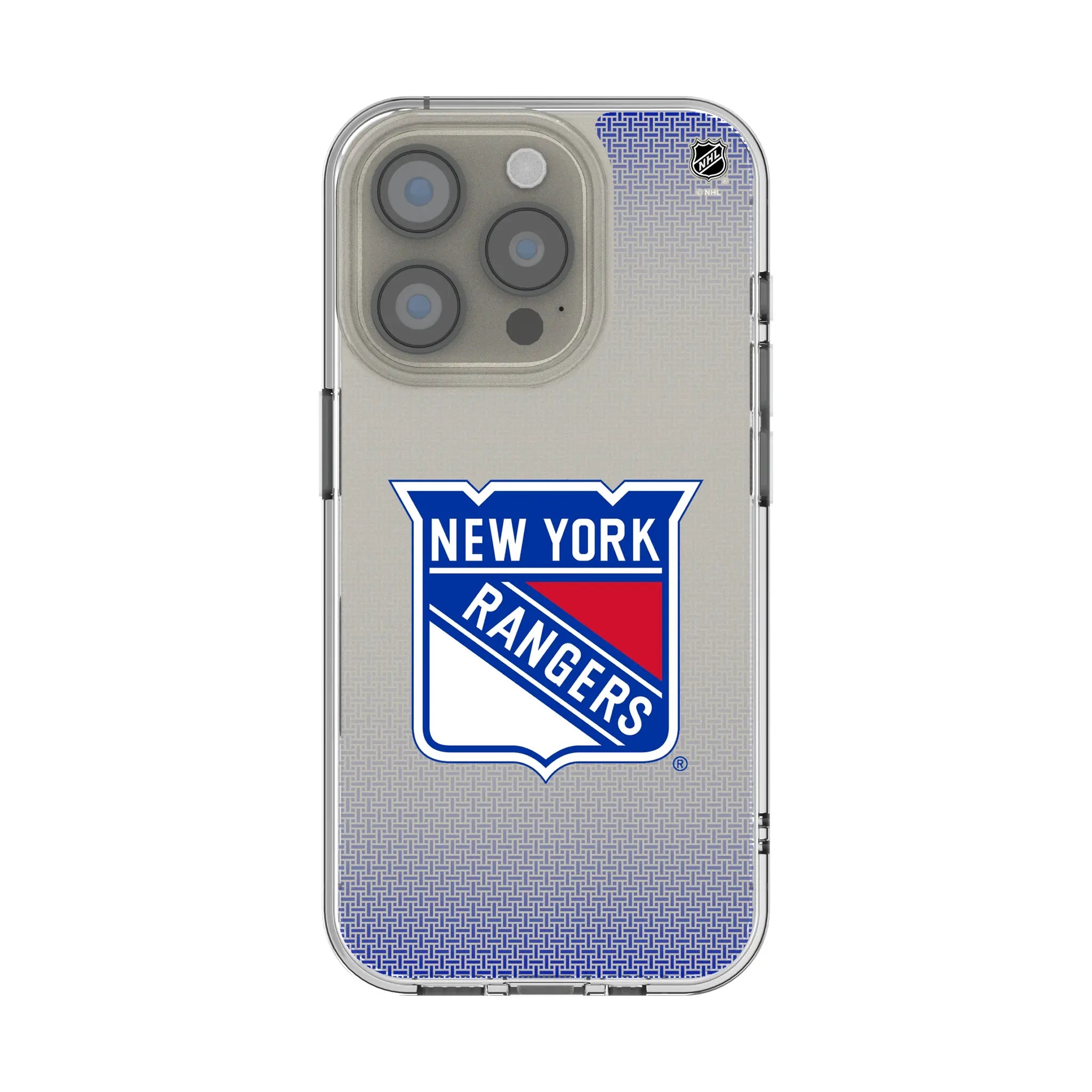 New York Rangers Linen Clear Phone Case for Apple iPhone