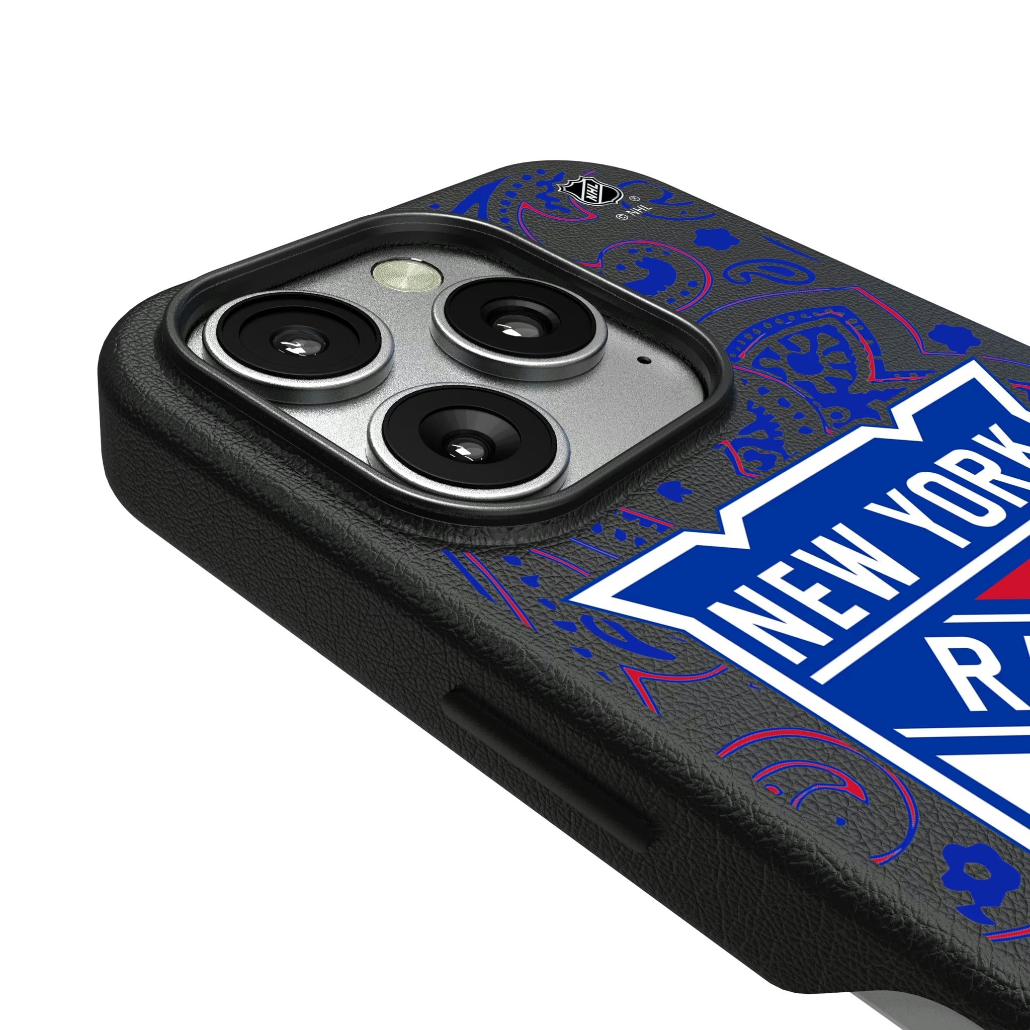 New York Rangers Paisley MagSafe Compatible Phone Case for Apple iPhone - Sports Gifts, Sports Memorabilia, Sports Collectibles, Fan Shop