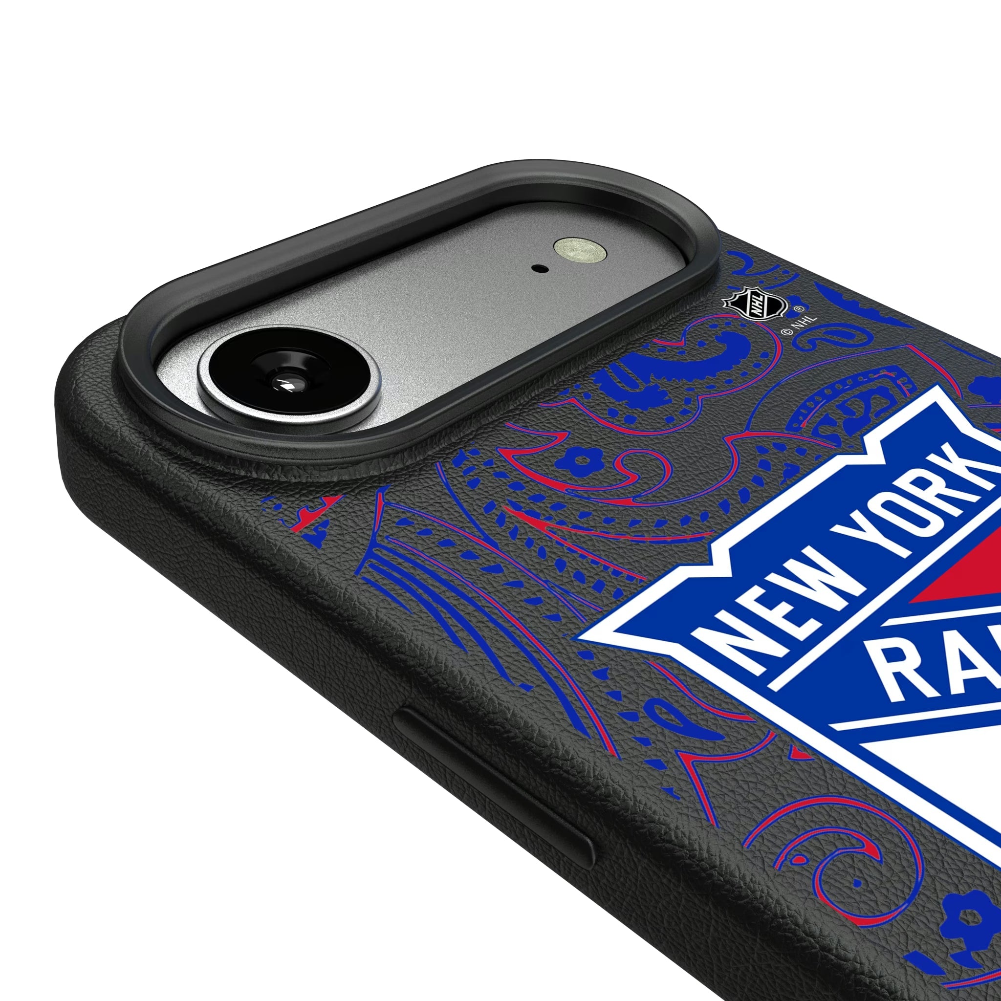 New York Rangers Paisley MagSafe Compatible Phone Case for Apple iPhone - Sports Gifts, Sports Memorabilia, Sports Collectibles, Fan Shop