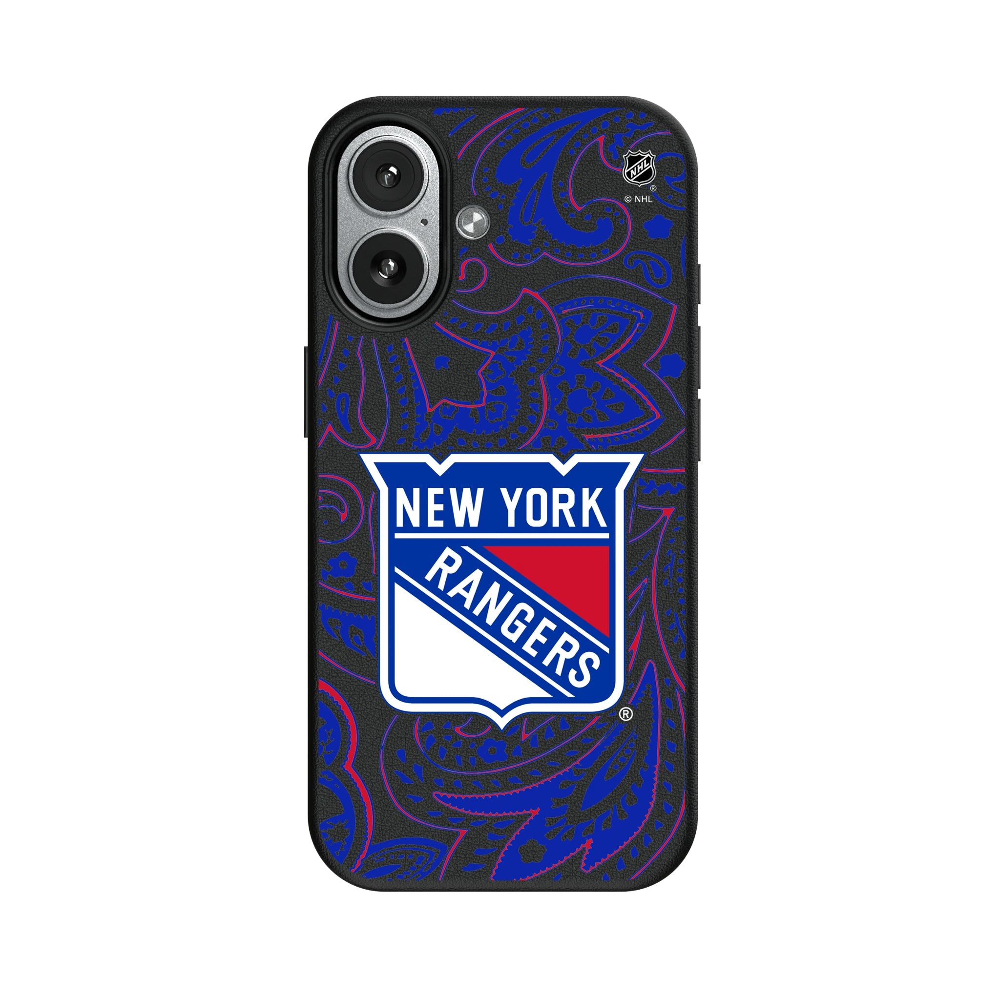 New York Rangers Paisley MagSafe Compatible Phone Case for Apple iPhone - Sports Gifts, Sports Memorabilia, Sports Collectibles, Fan Shop