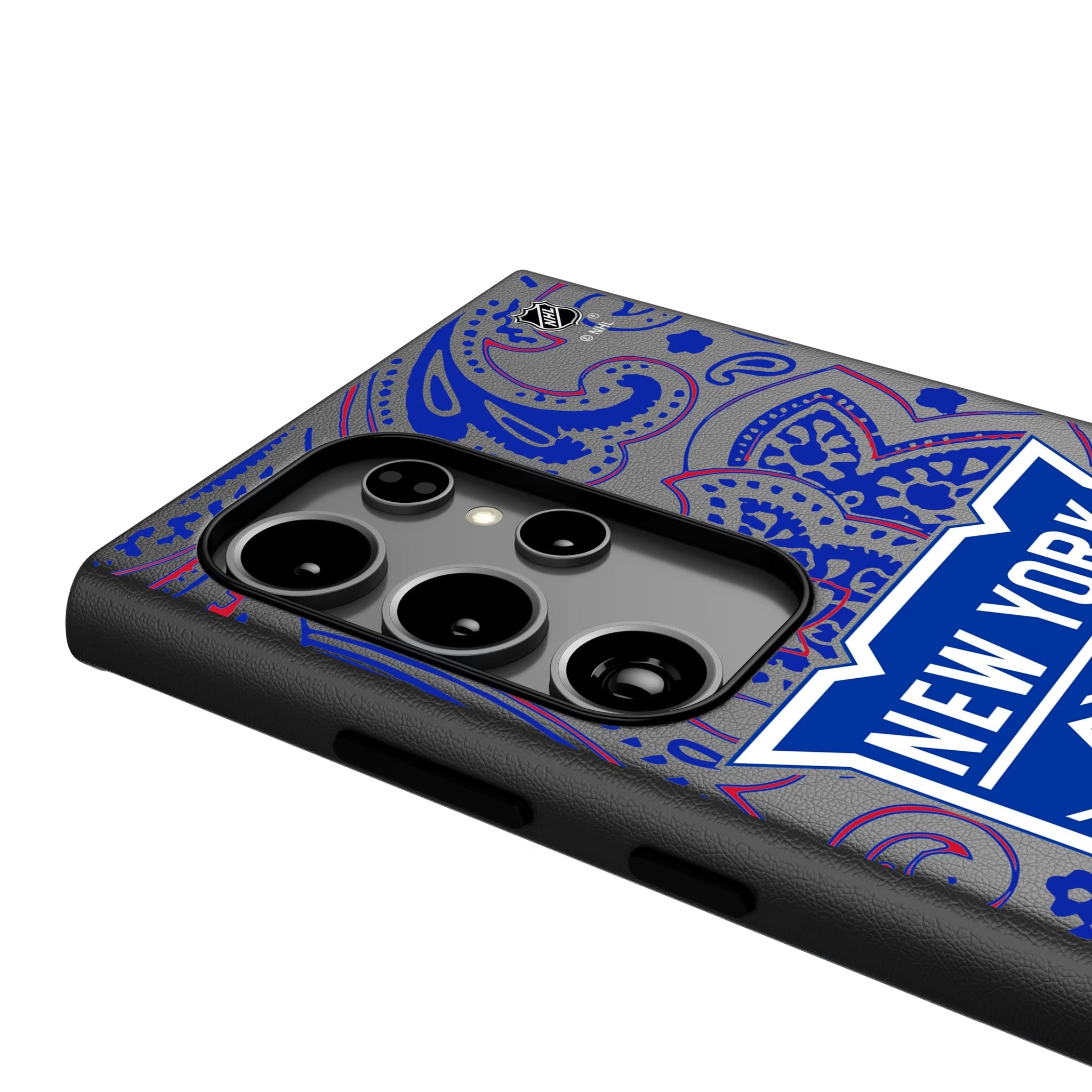 New York Rangers Paisley MagSafe Compatible Phone Case for Samsung Galaxy