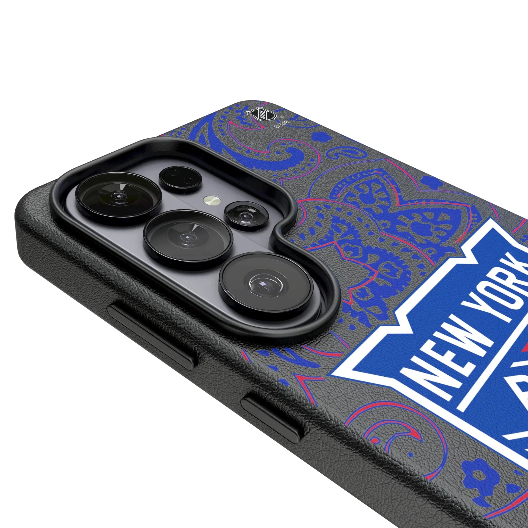 New York Rangers Paisley MagSafe Compatible Phone Case for Samsung Galaxy