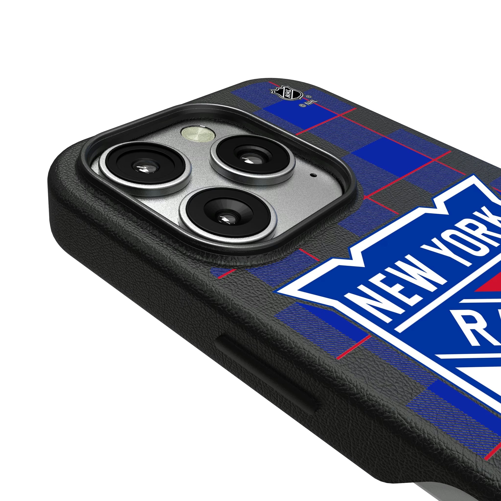New York Rangers Plaid MagSafe Compatible Phone Case for Apple iPhone - Sports Gifts, Sports Memorabilia, Sports Collectibles, Fan Shop