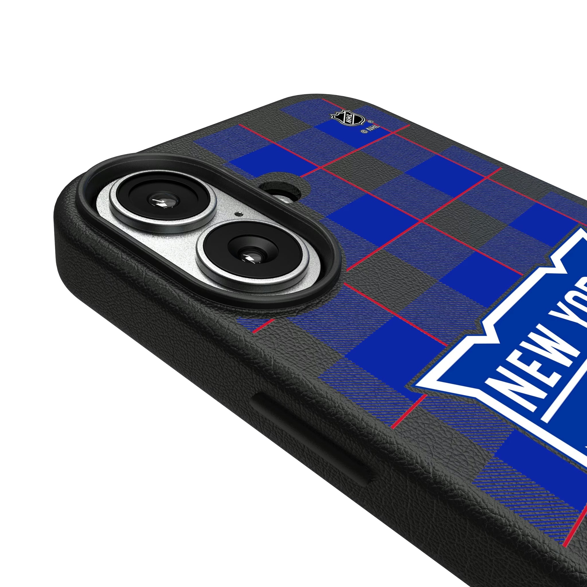 New York Rangers Plaid MagSafe Compatible Phone Case for Apple iPhone - Sports Gifts, Sports Memorabilia, Sports Collectibles, Fan Shop
