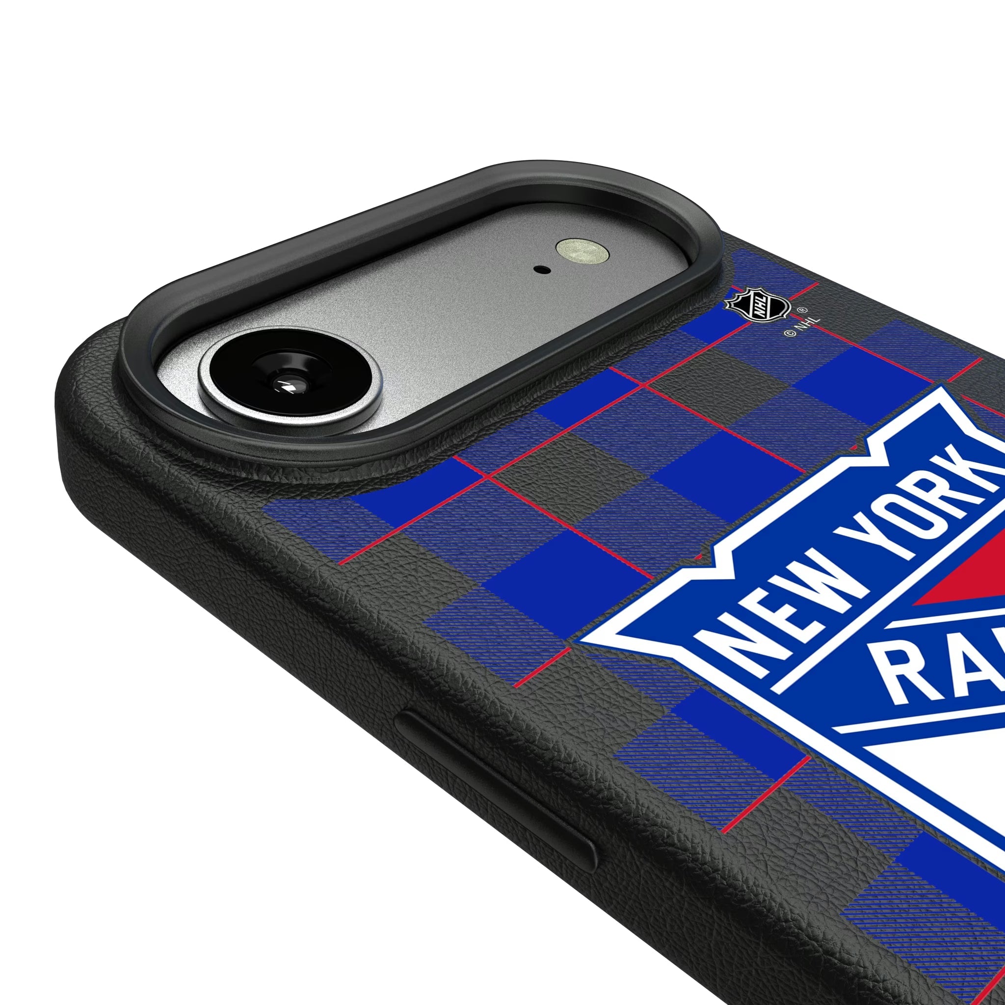 New York Rangers Plaid MagSafe Compatible Phone Case for Apple iPhone - Sports Gifts, Sports Memorabilia, Sports Collectibles, Fan Shop