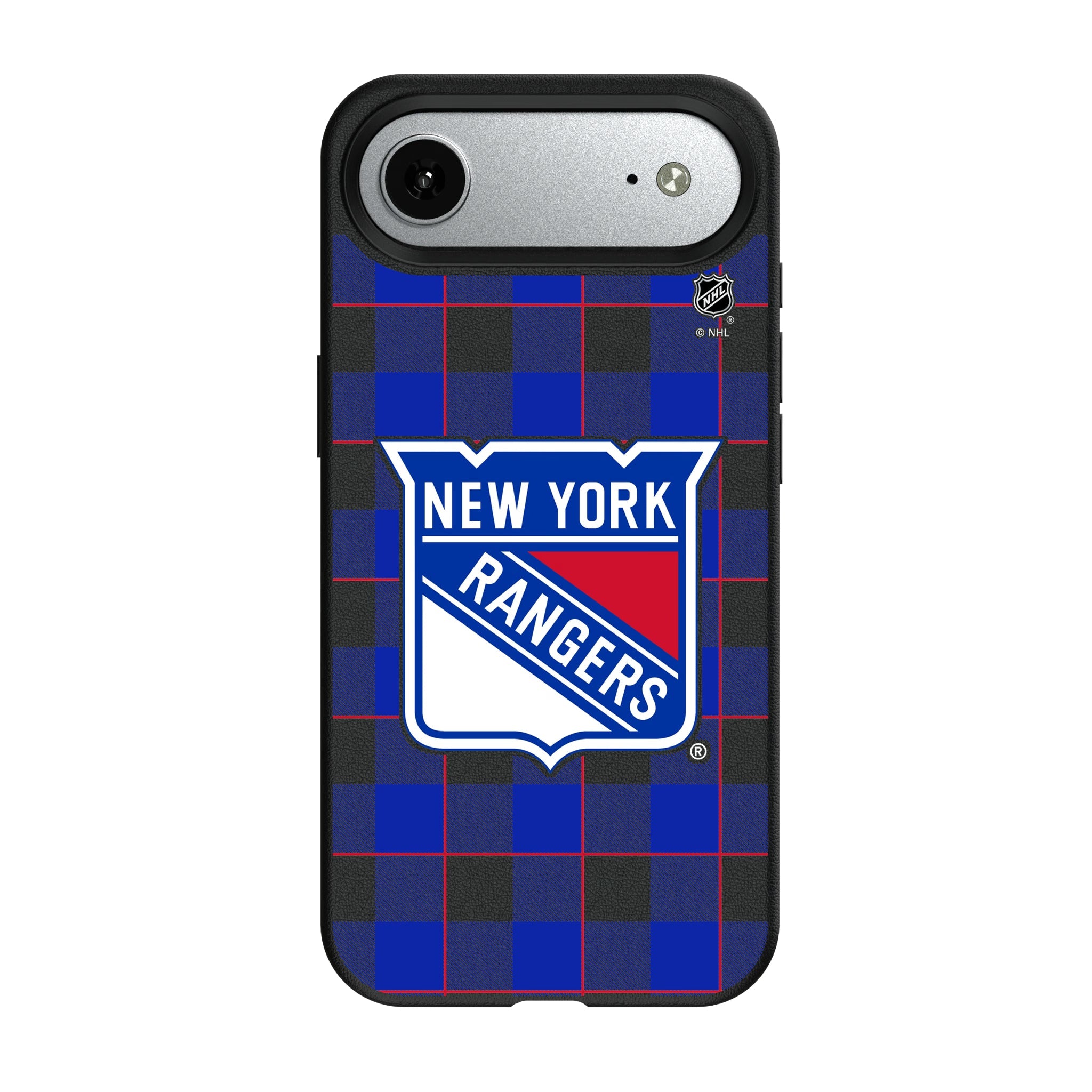 New York Rangers Plaid MagSafe Compatible Phone Case for Apple iPhone - Sports Gifts, Sports Memorabilia, Sports Collectibles, Fan Shop
