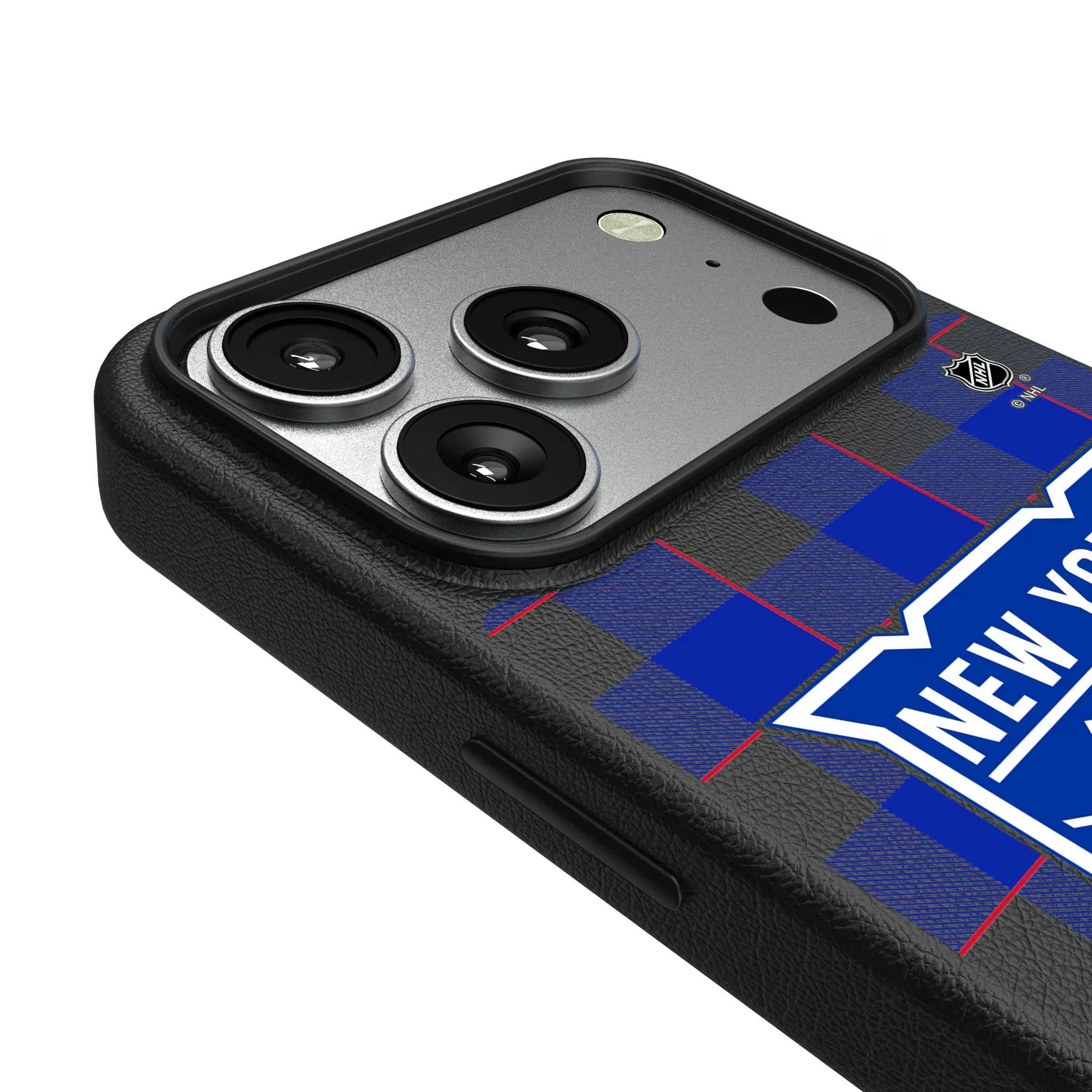 New York Rangers Plaid MagSafe Compatible Phone Case for Apple iPhone - Sports Gifts, Sports Memorabilia, Sports Collectibles, Fan Shop