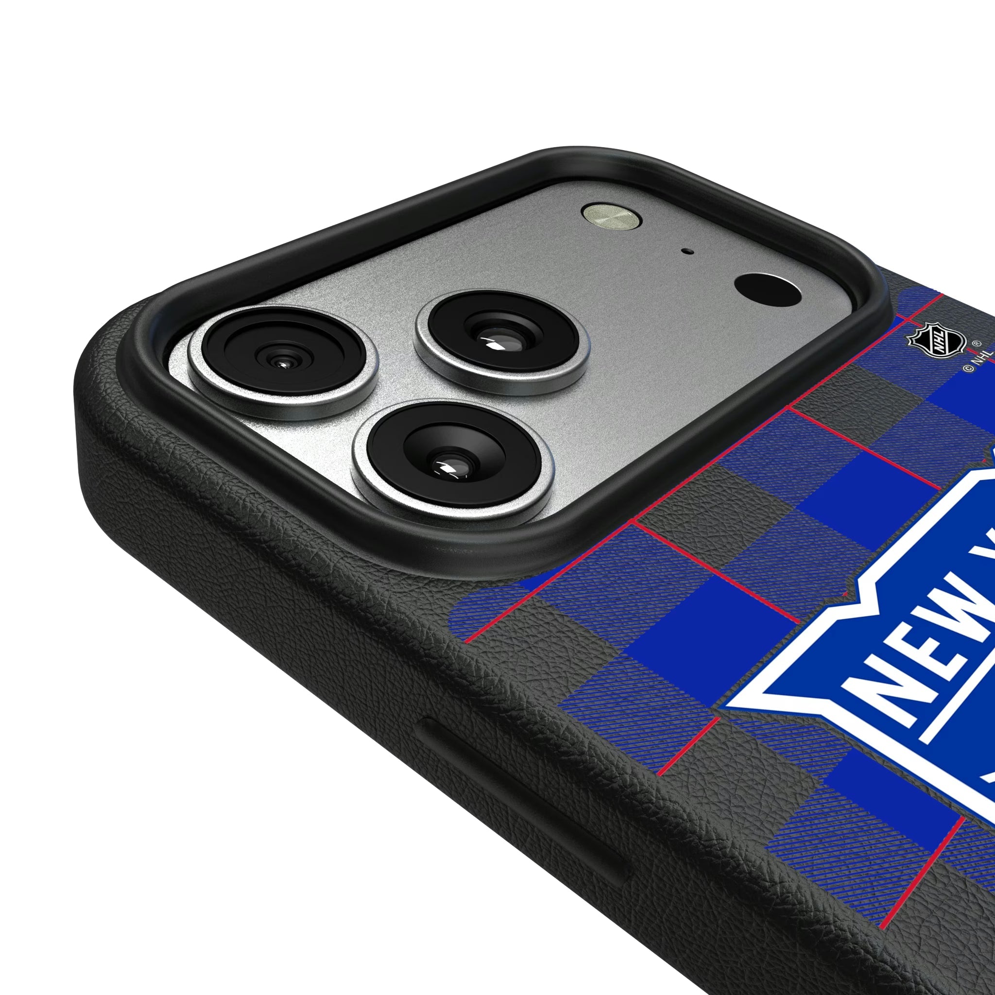New York Rangers Plaid MagSafe Compatible Phone Case for Apple iPhone - Sports Gifts, Sports Memorabilia, Sports Collectibles, Fan Shop