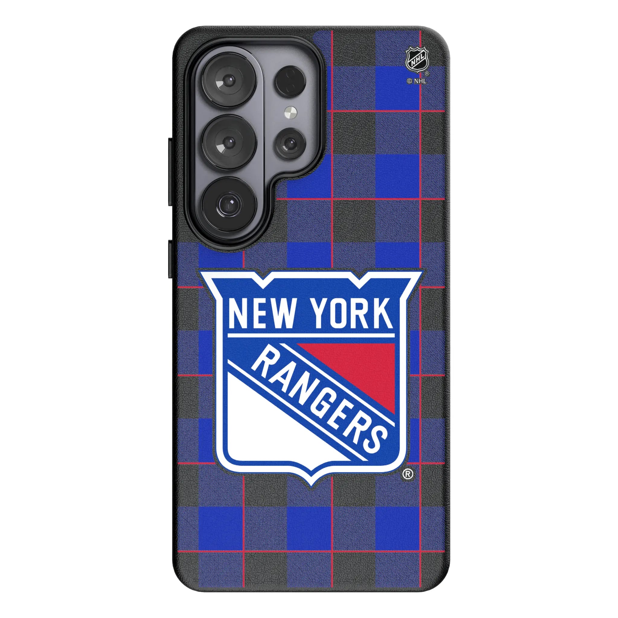 New York Rangers Plaid MagSafe Compatible Phone Case for Samsung Galaxy