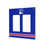 New York Rangers Stripe Hidden-Screw Light Switch Plate
