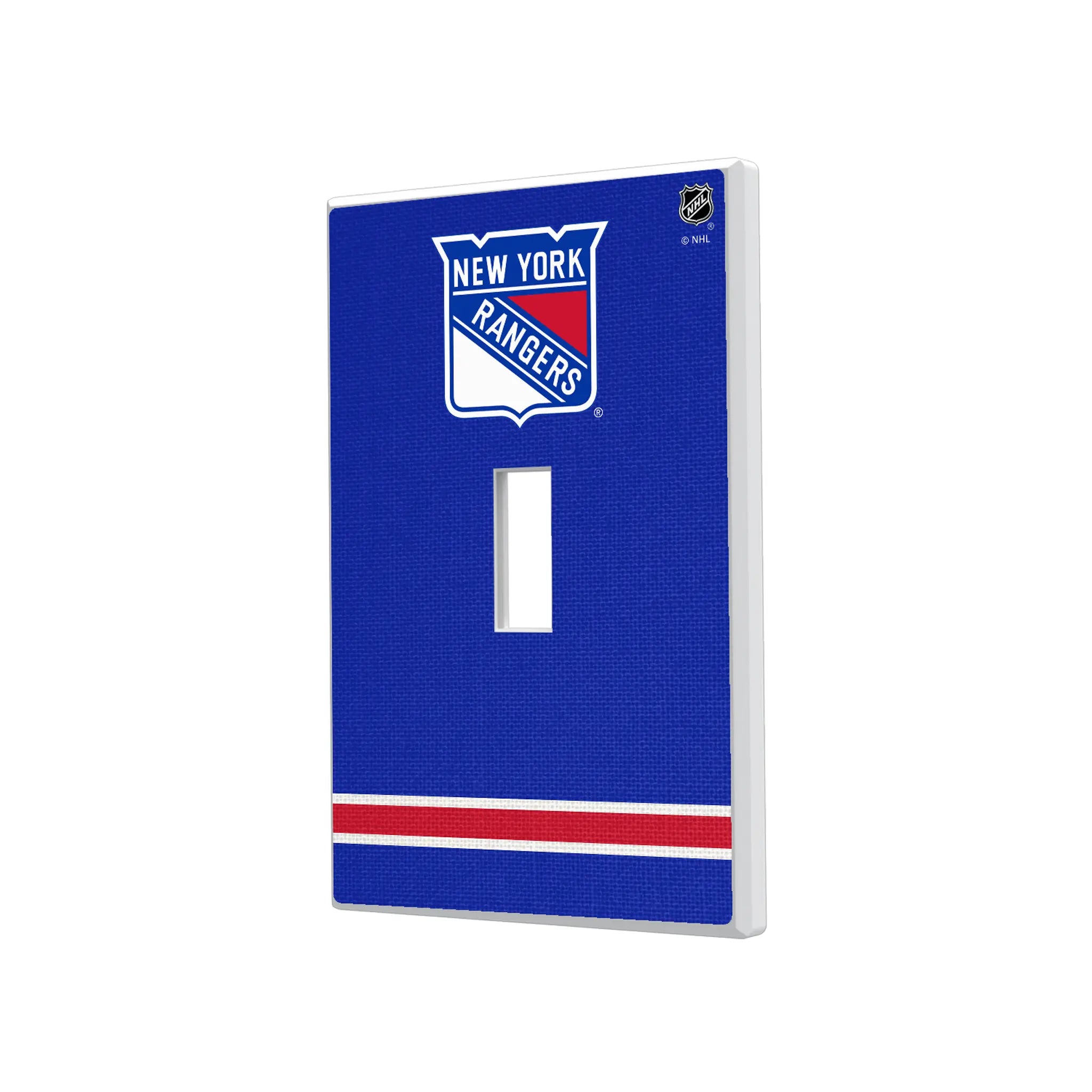 New York Rangers Stripe Hidden-Screw Light Switch Plate