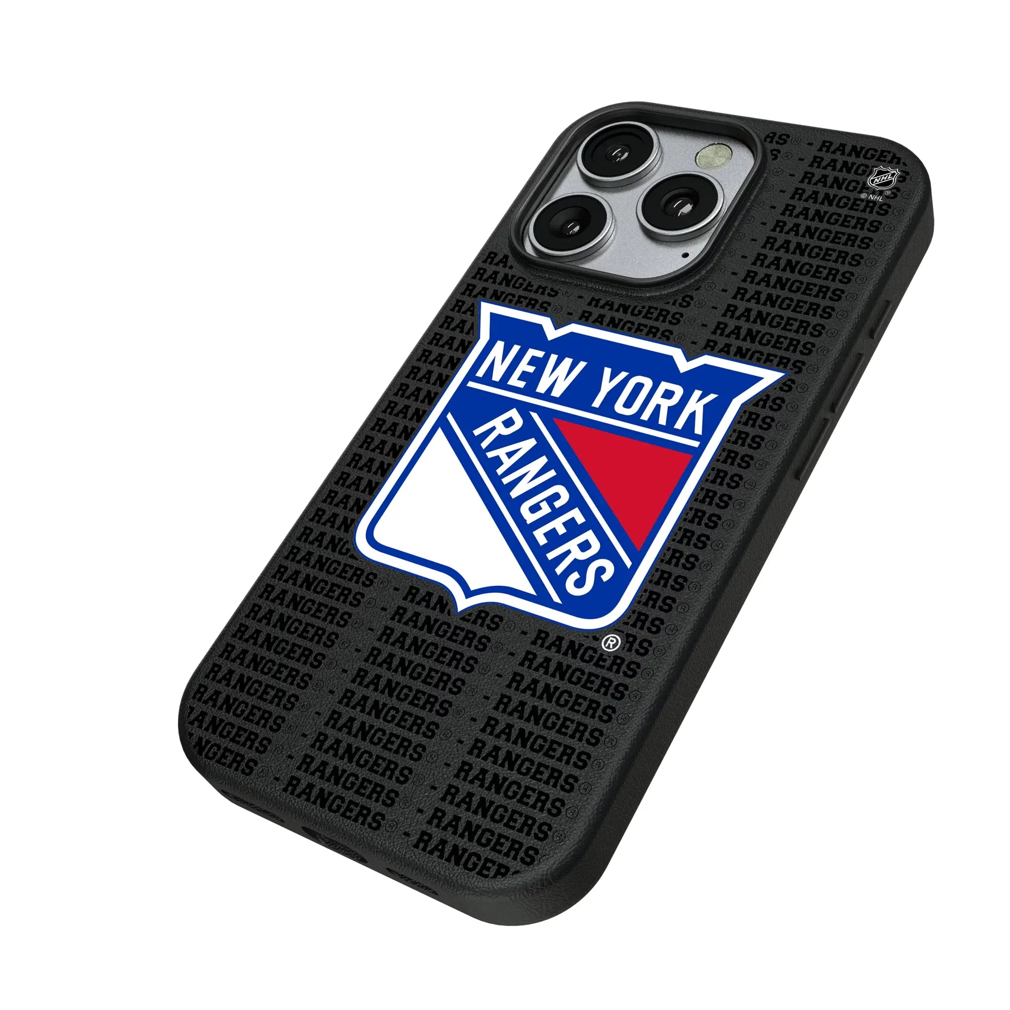New York Rangers Text Backdrop MagSafe Compatible Phone Case for Apple iPhone