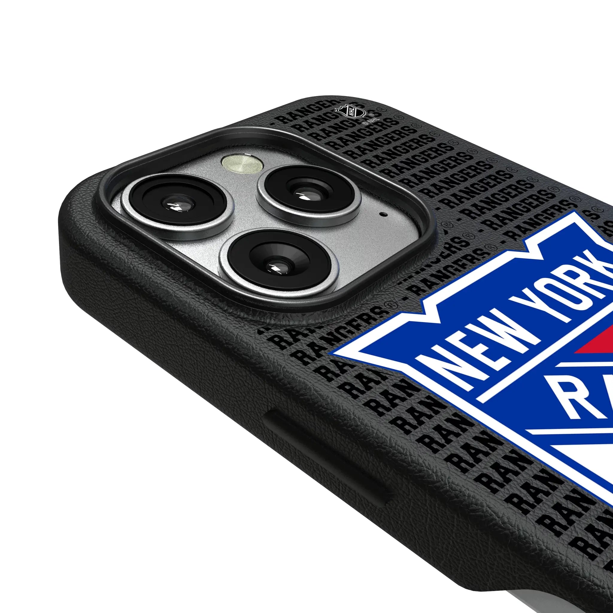New York Rangers Text Backdrop MagSafe Compatible Phone Case for Apple iPhone