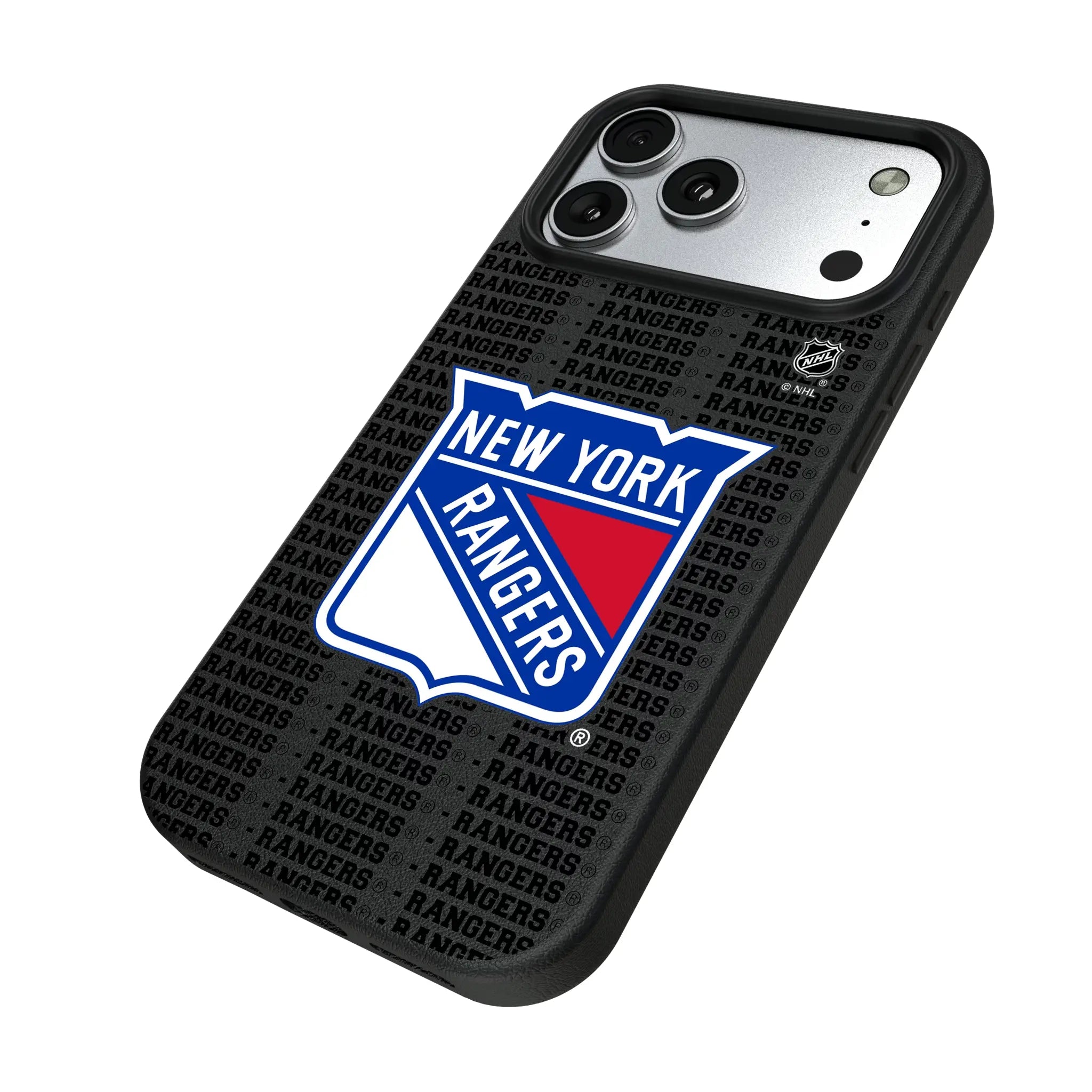 New York Rangers Text Backdrop MagSafe Compatible Phone Case for Apple iPhone