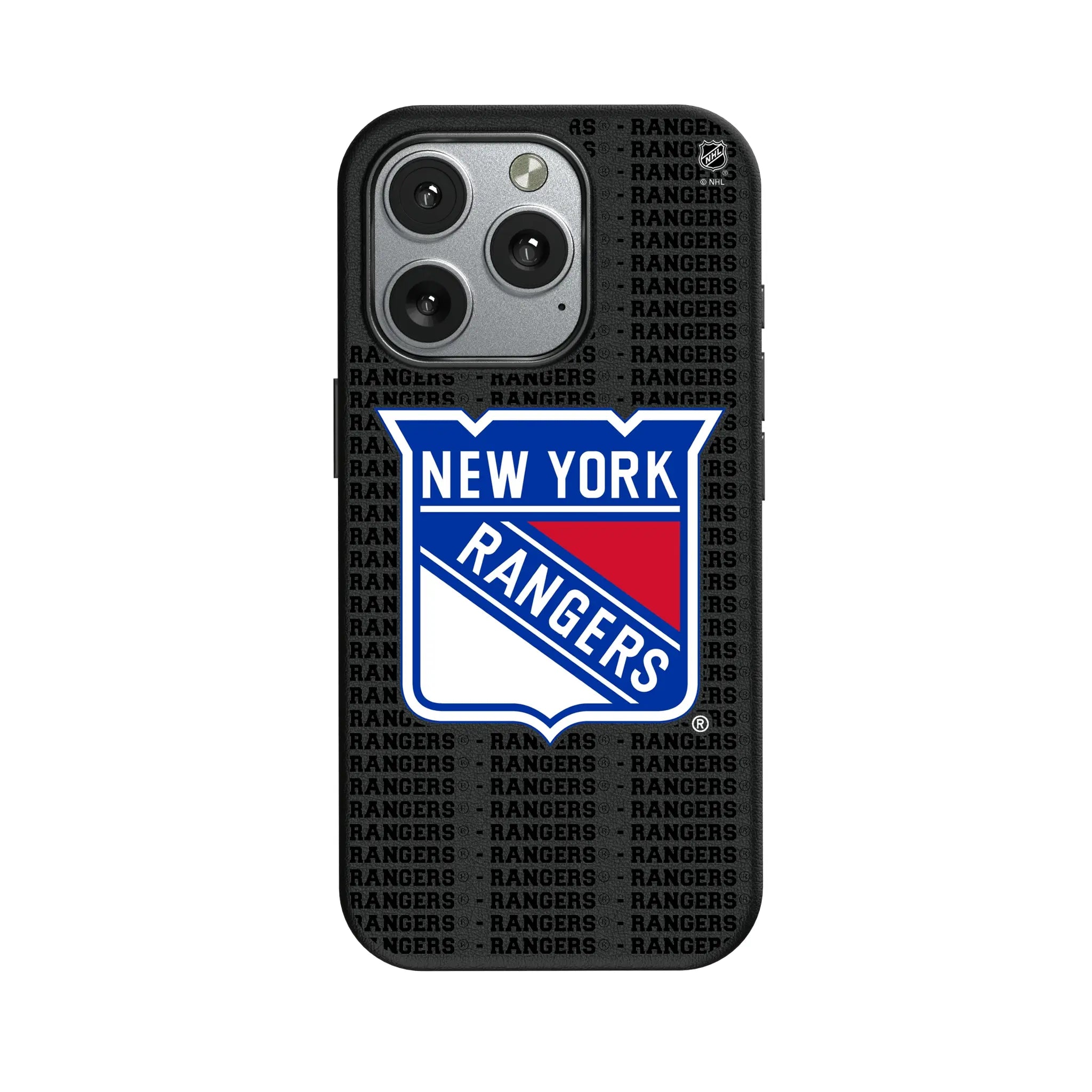 New York Rangers Text Backdrop MagSafe Compatible Phone Case for Apple iPhone