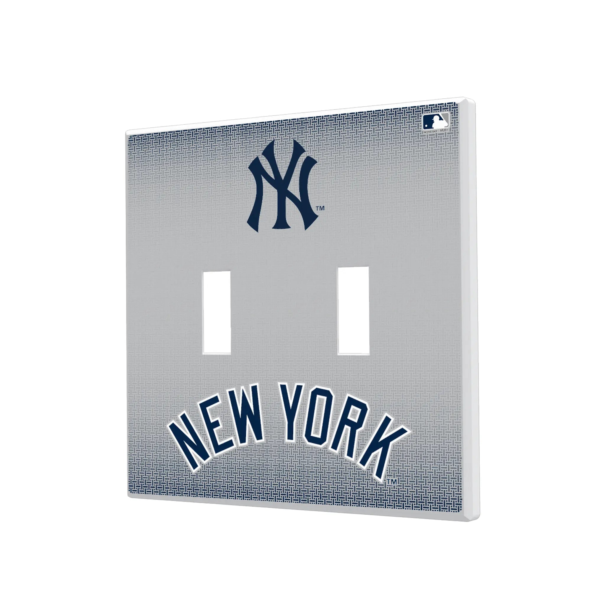 New York Yankees Linen Hidden-Screw Light Switch Plate