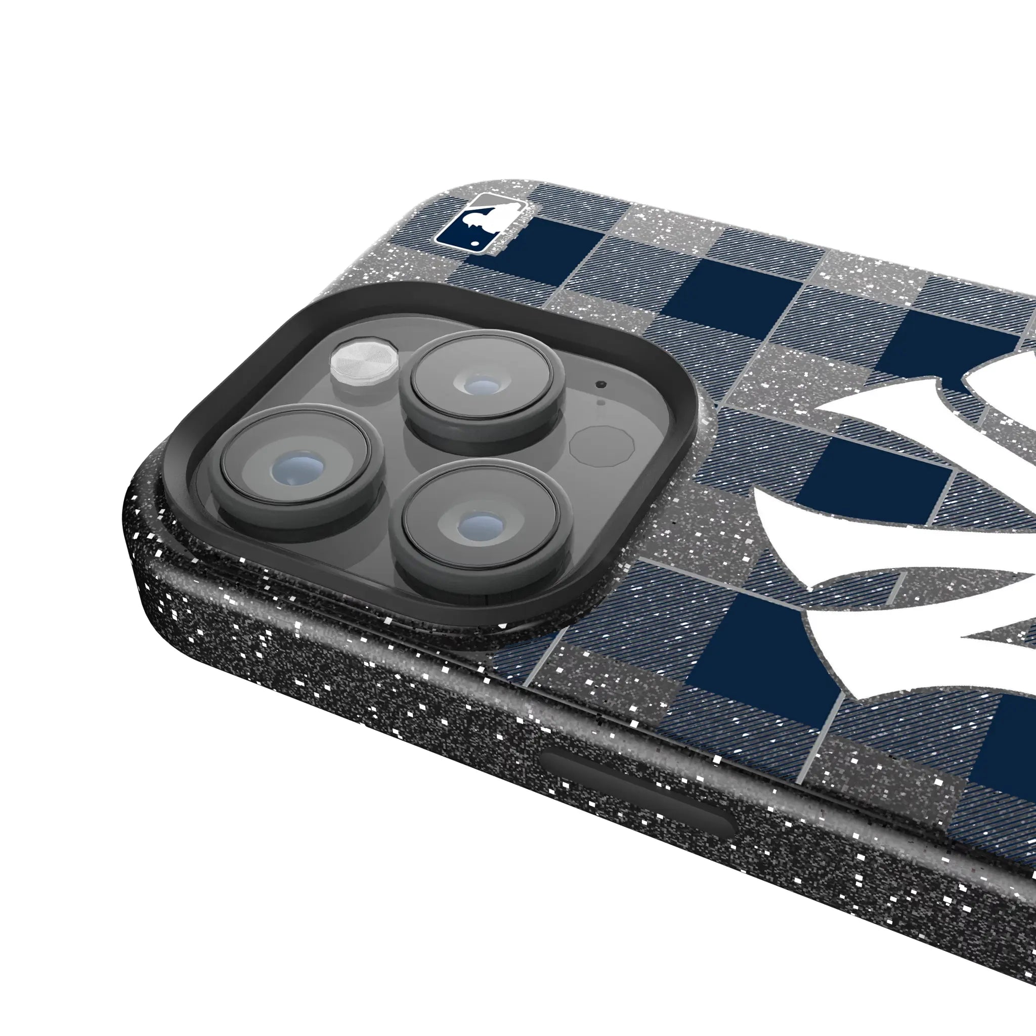 New York Yankees Plaid Bling Phone Case