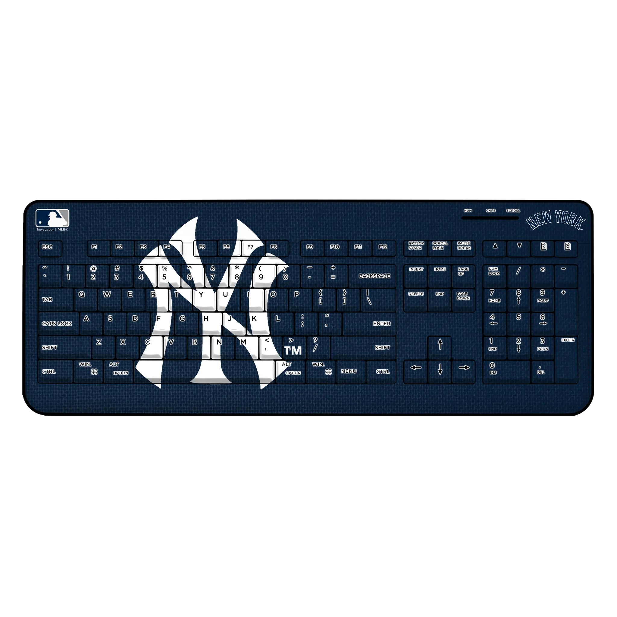 New York Yankees Solid Wireless USB Keyboard