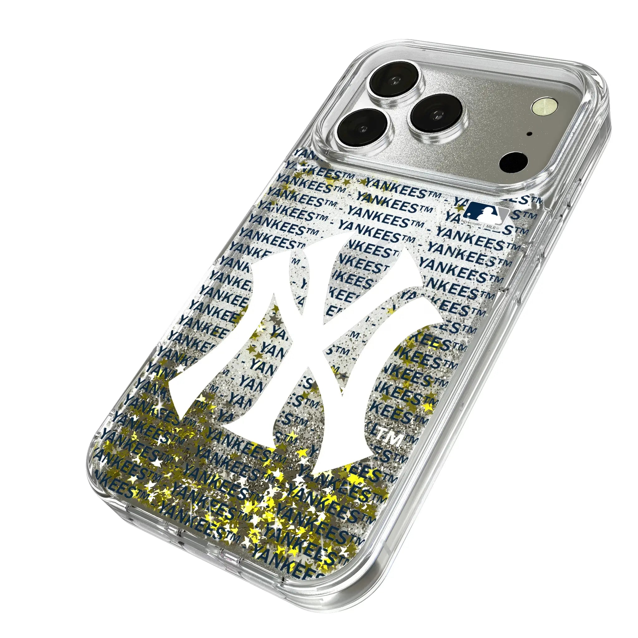 New York Yankees Text Backdrop Glitter Phone Case