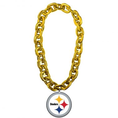 STEELERS PRINTED ROUND LOGO (GOLD) FAN CHAIN - 757 Sports Collectibles