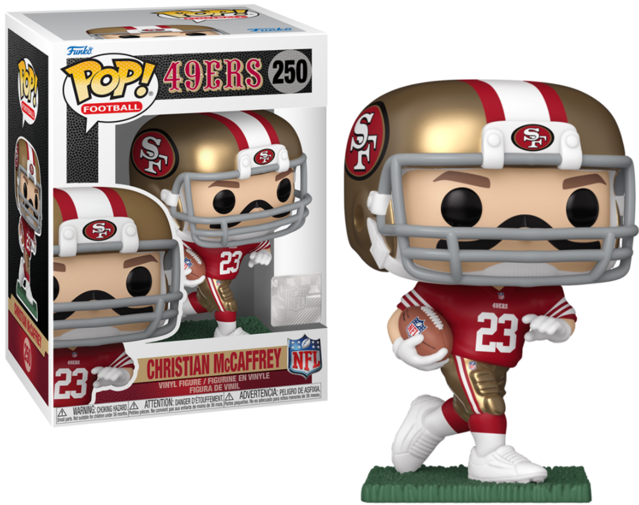 Christian McCaffrey (San Francisco 49ers) NFL Funko Pop! Series 12 - Sports Gifts, Sports Memorabilia, Sports Collectibles, Fan Shop