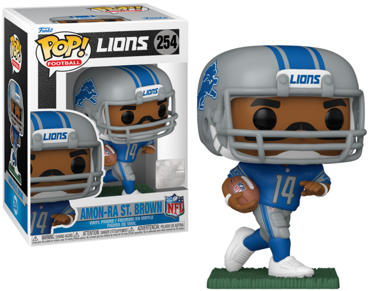 Amon-Ra St. Brown (Detroit Lions) NFL Funko Pop! Series 12 - Sports Collectibles, Sports Memorabilia, Sports Fan Shop, Sports Gifts